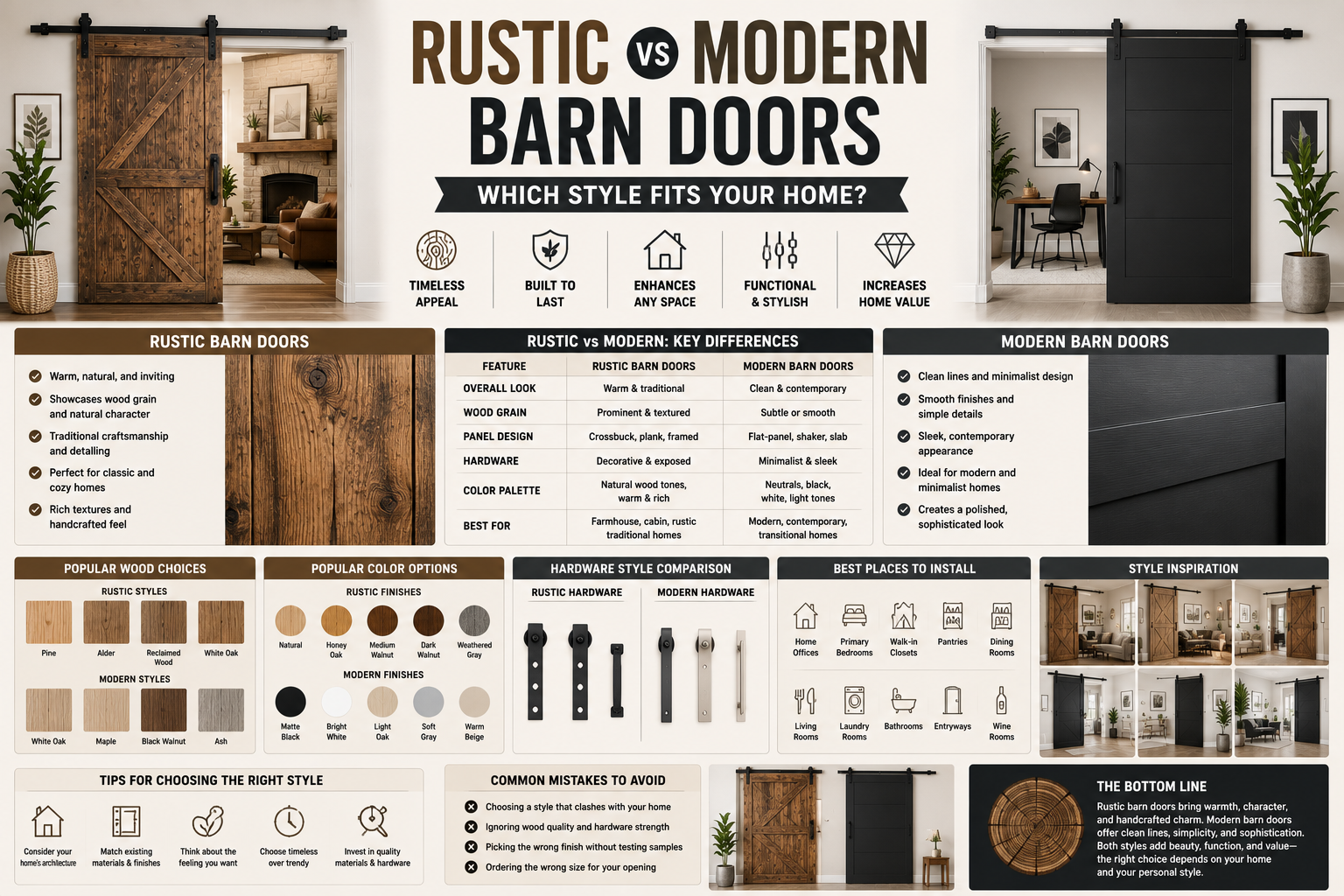 Rustic vs Modern Barn Doors: Which Style Fits Your Home?