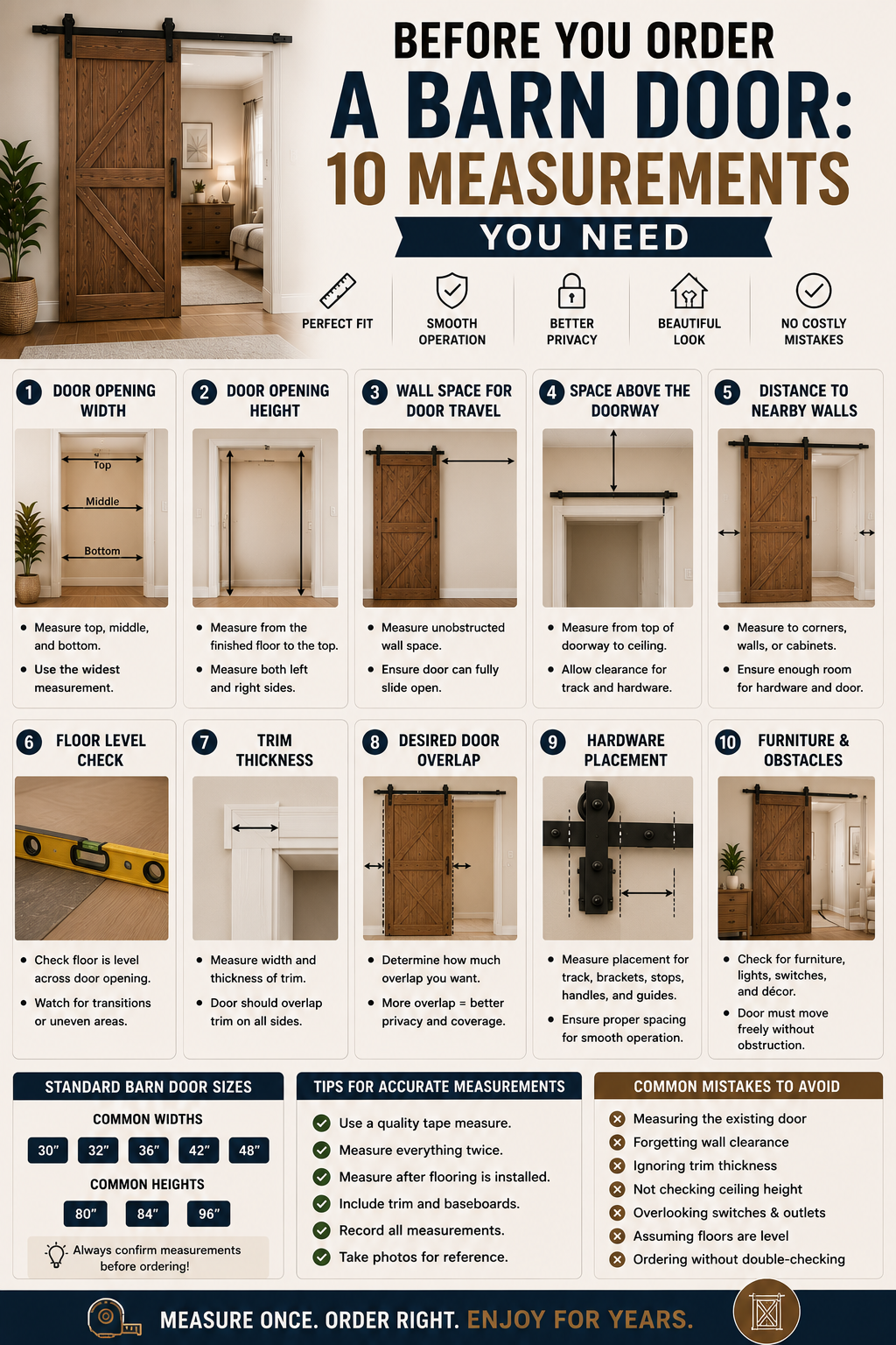 Before You Order a Barn Door: 10 Measurements You Need