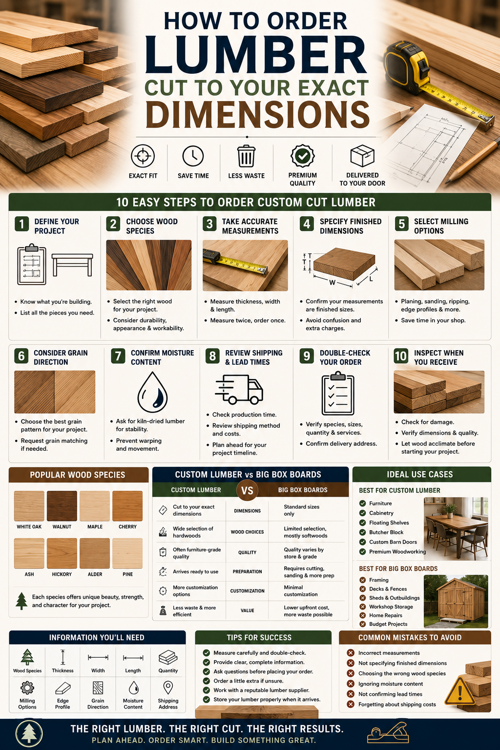 How to Order Lumber Cut to Your Exact Dimensions