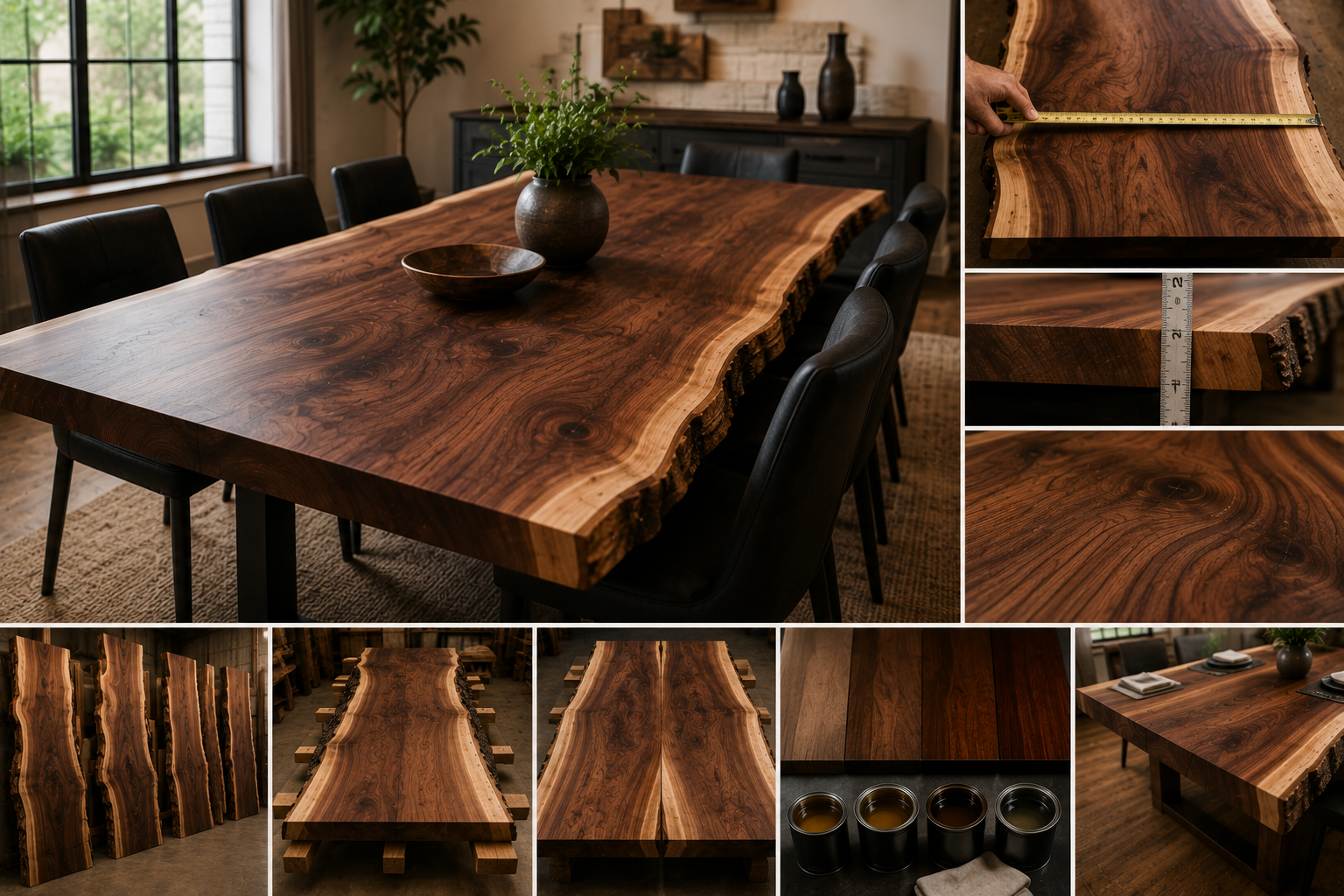 Live Edge Dining Tables: How to Choose the Right Walnut Slab