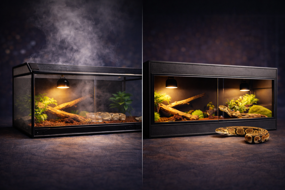 Top reptile enclosure for heat& humidity control | Custom Reptile ...
