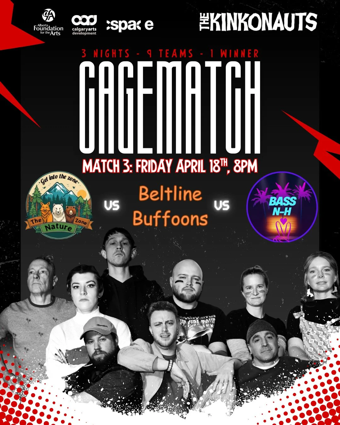This fateful Friday, the biggest names in the pro-wrestl&mdash; I mean, Improv Comedy game are facing off to find out who will win the belt in ⁠
⁠
💫CAGEMATCH 💫⁠
⁠
These C Train ridin', Rocky Mountain climbin', scene stealin', sons of a gun have som