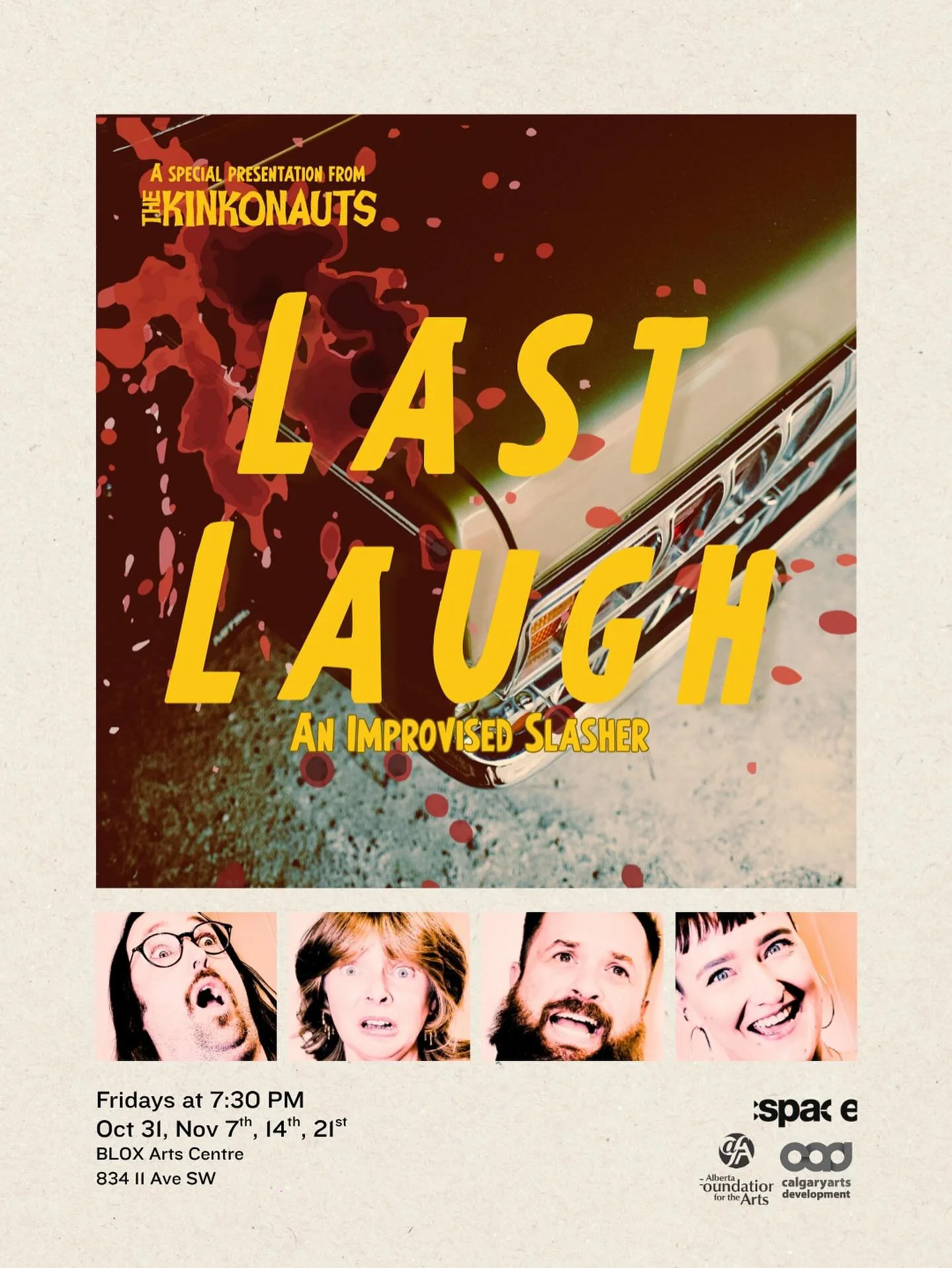 Love slasher flicks like Scream? Then you&rsquo;ll die laughing at Last Laugh! 😱🔪

Get ready for goosebumps and giggles as our fearless cast stumbles through a twisted horror mystery &mdash; trying to unmask a mysterious killer before becoming the 