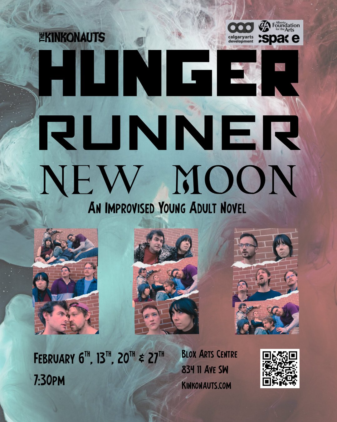 Prepare for HUNGER RUNNER, NEW MOON: An Improvised Young Adult Novel, opening Friday February 6!

Step into a world of secrets, danger, and unexpected romance, where every choice can change the story. Our cast of fearless performers improvise a young