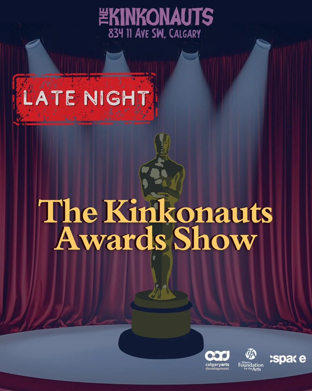 LATE NIGHT SHOW ⁠
The Kinkonauts Awards Show ⁠
⁠
It's awards season! To celebrate the huge amount of improv that has happened, some of the Kinkonauts best directors/actors come to accept rewards, direct specific scenes, and flashback to the best part