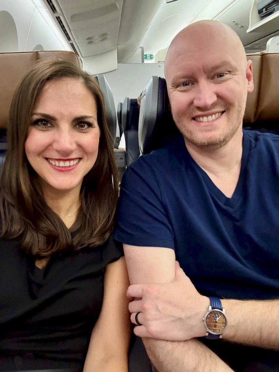 This 10.5-hour red eye from DFW to Buenos Aires is the only thing between us and our next great adventure! 