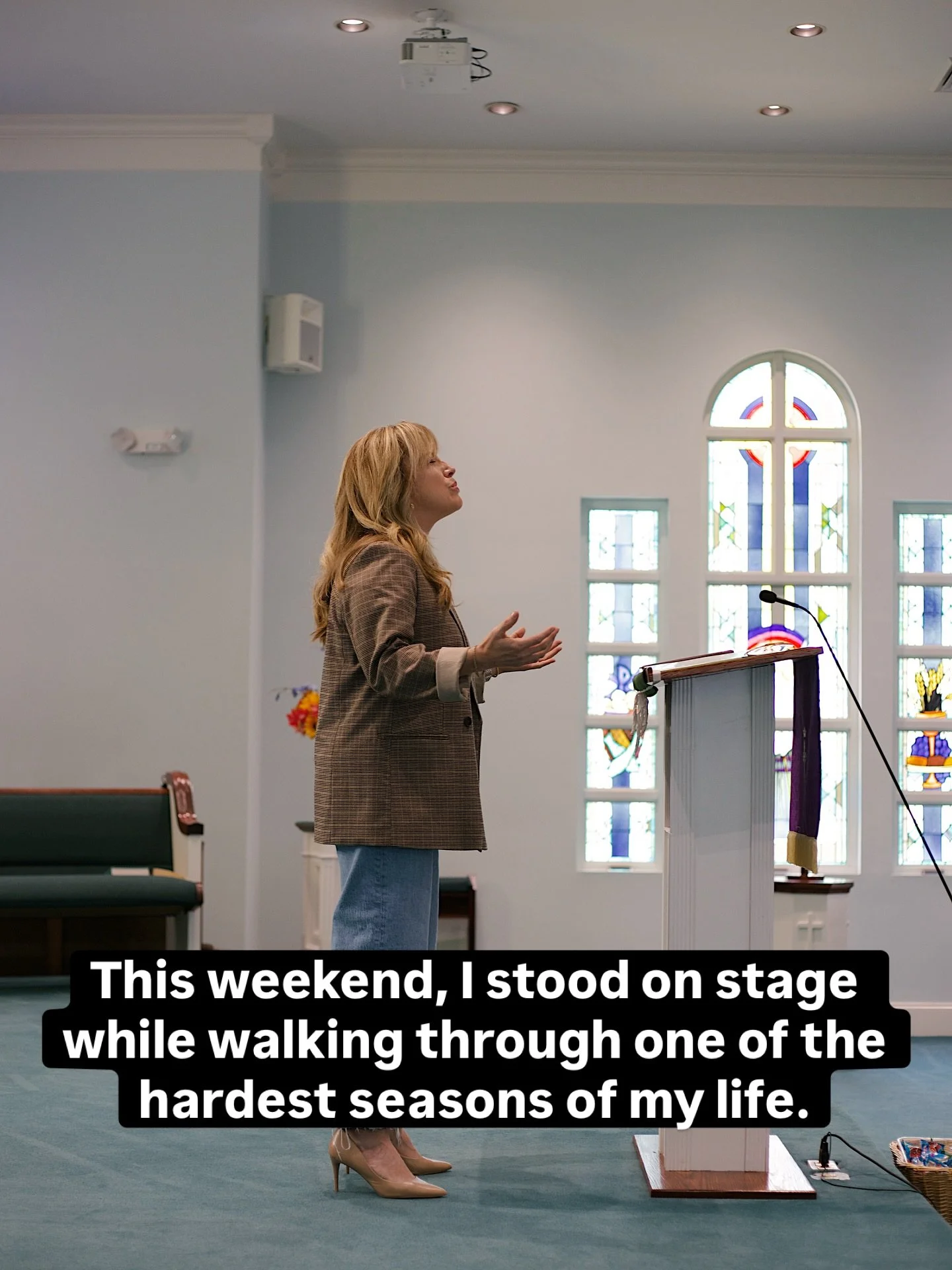 This weekend, I stood on a stage with a mic in my hand while carrying one of the hardest seasons of my life in my heart.

I almost said no. I almost let the weight of my brokenness keep me silent. But here&rsquo;s what God showed me instead.

Listen,