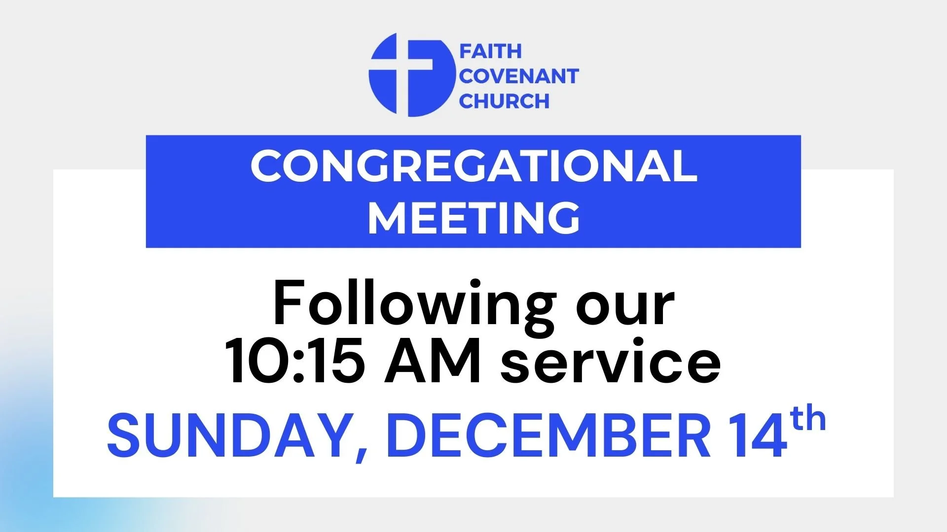 Annual Congregational Meeting