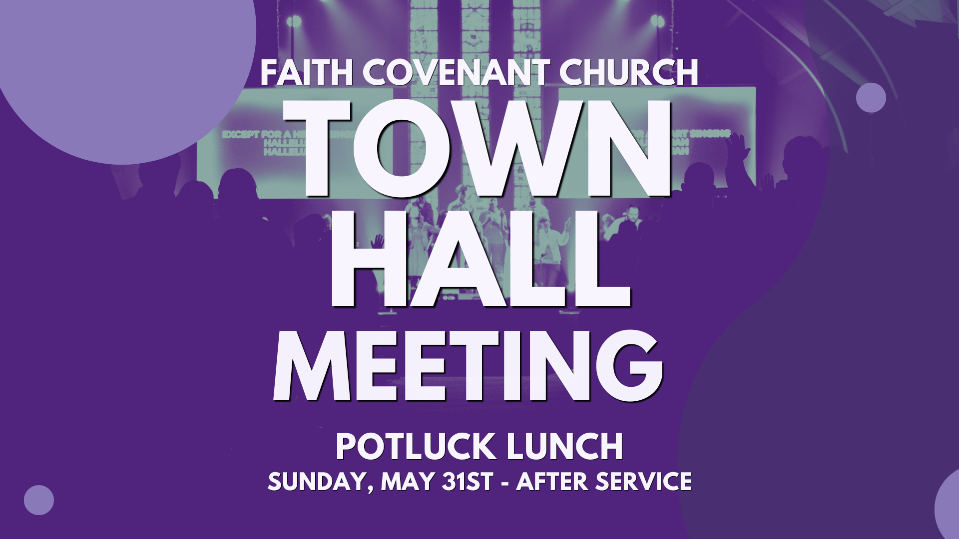 Townhall meeting & potluck lunch