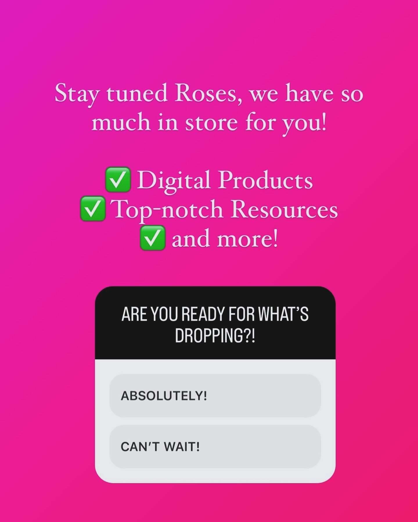 What do you think we have coming your way?!

Comment below! 🌹

#socialmediamanager #digitalproducts #digitalmedia #digitalmarketing