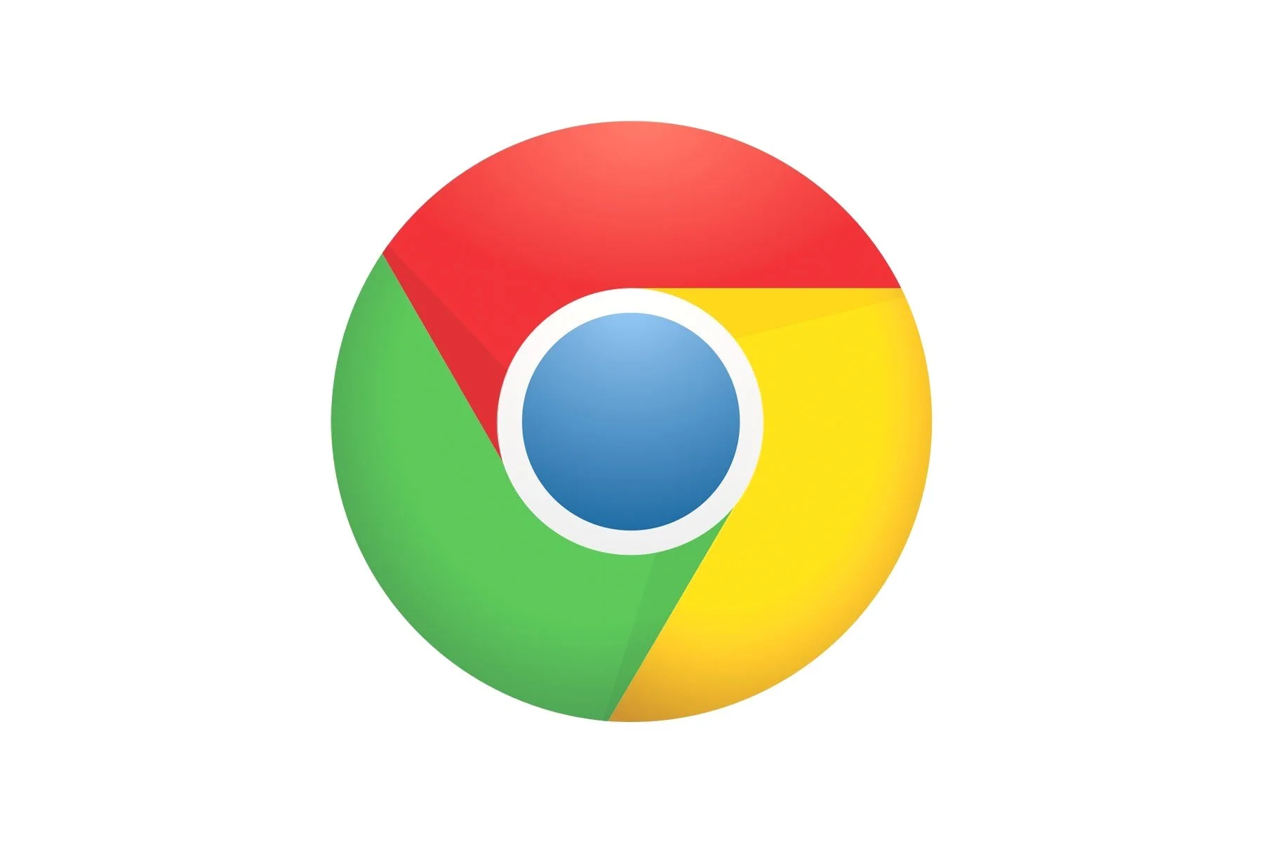 Google Chrome logo with a circular shape, featuring red, yellow, green, and blue colors.