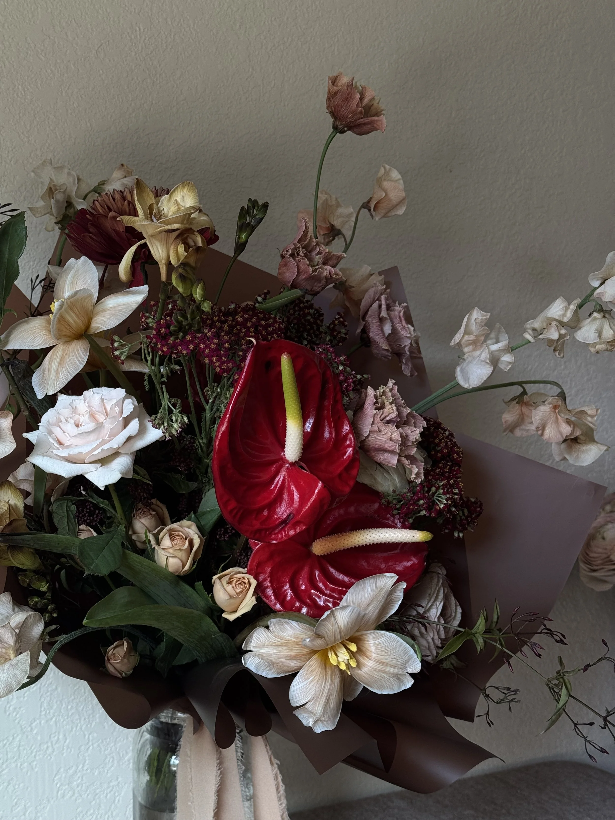 Valentine's Day Florals || Korean-Wrapped Bouquet