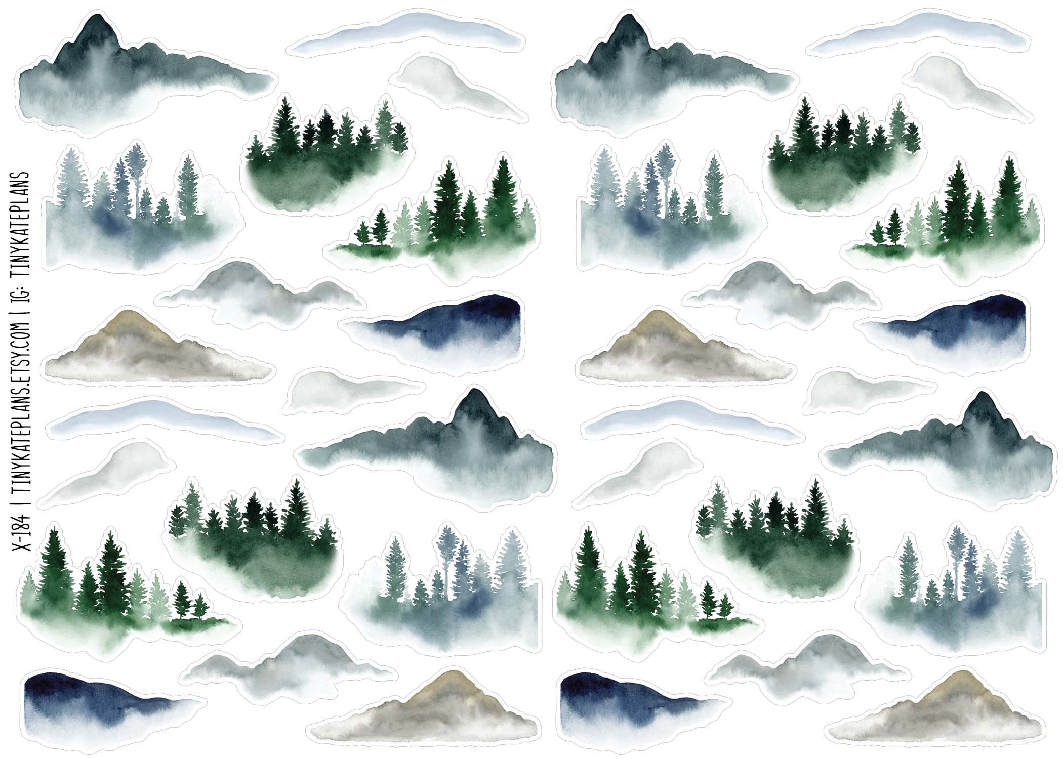 X-184 pine trees and mountains 5x7.jpg