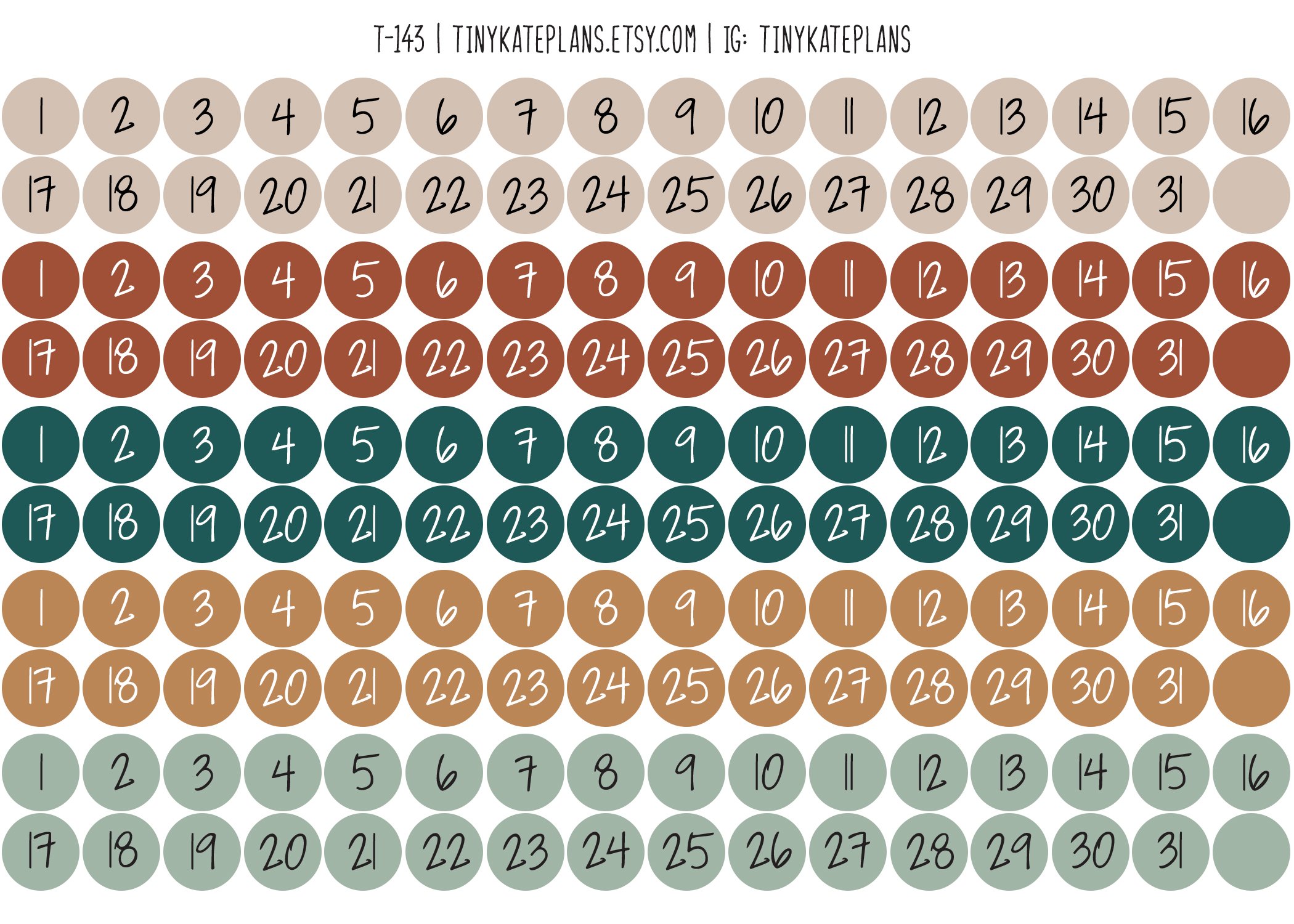 T-143 dark teal and copper date dots 5x7.jpg