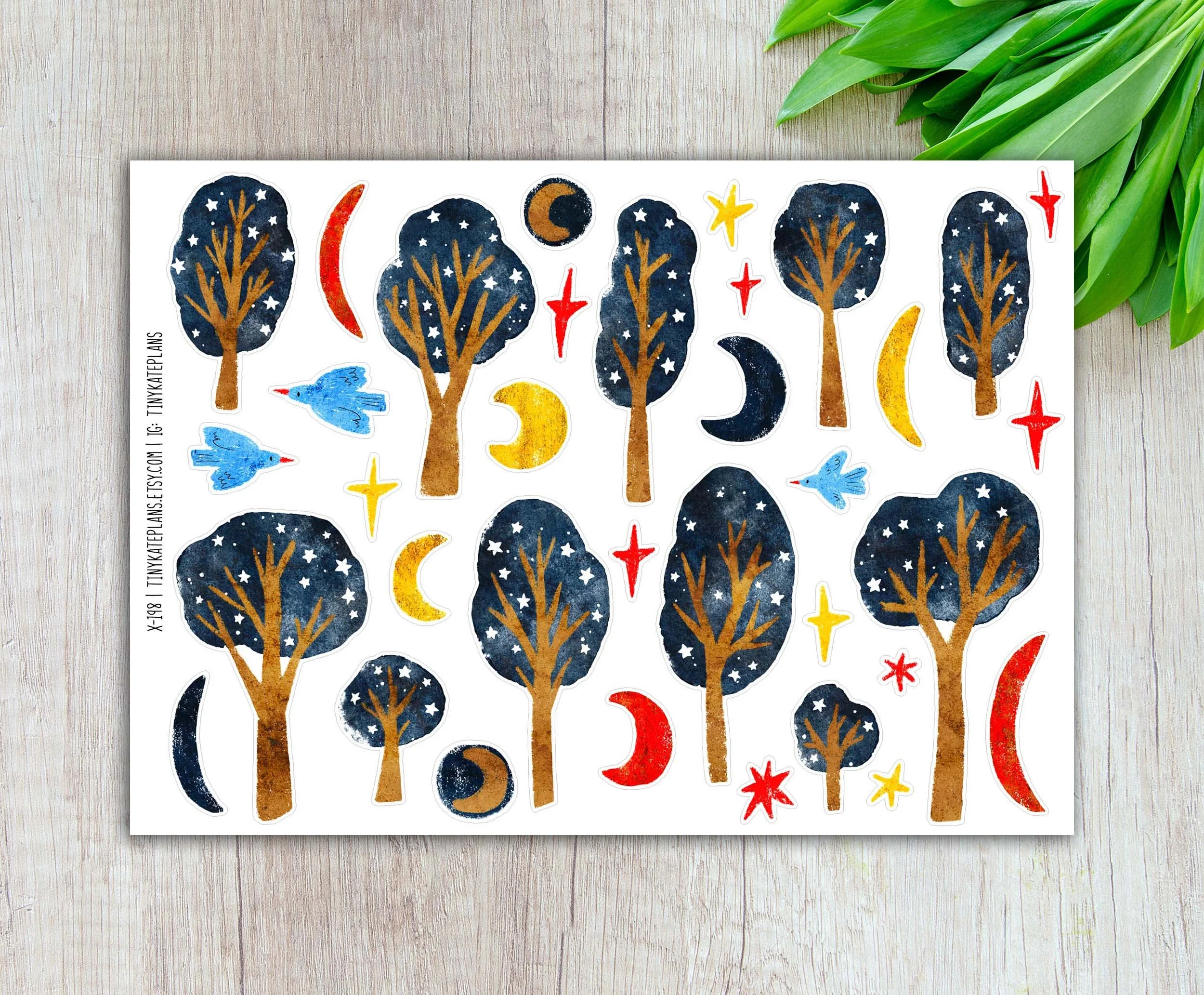 X-198 Starred trees 5x7 etsy.jpg