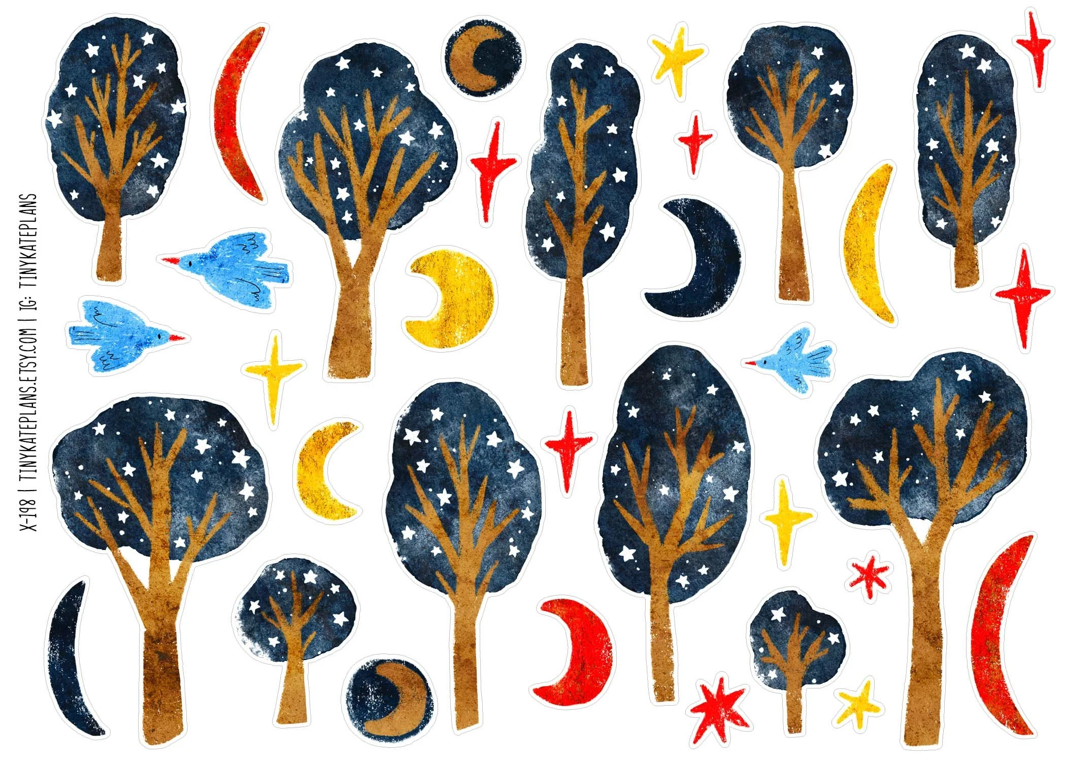 X-198 Starred trees 5x7.jpg