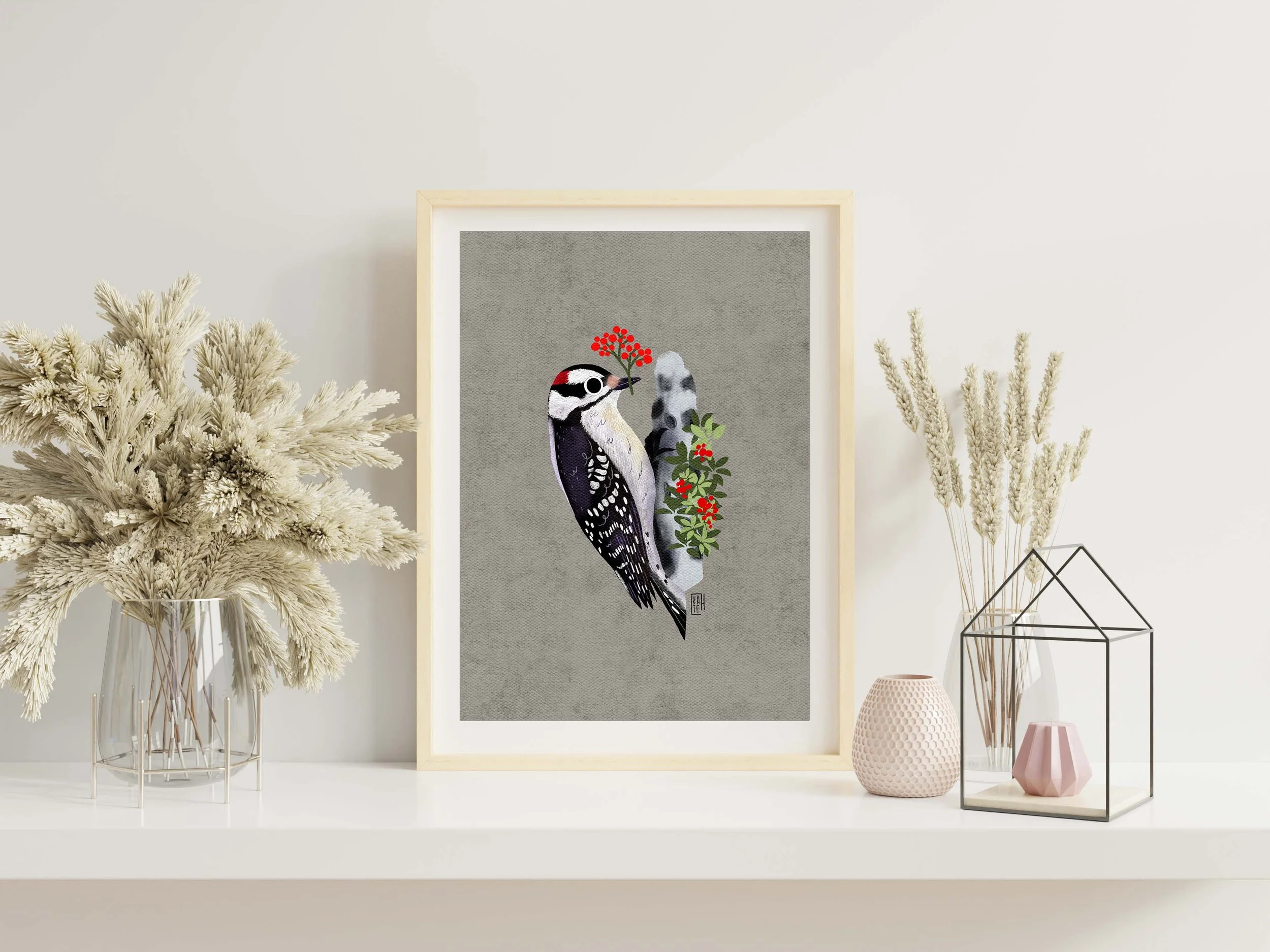 AP-148 downy woodpecker art print-1.jpg