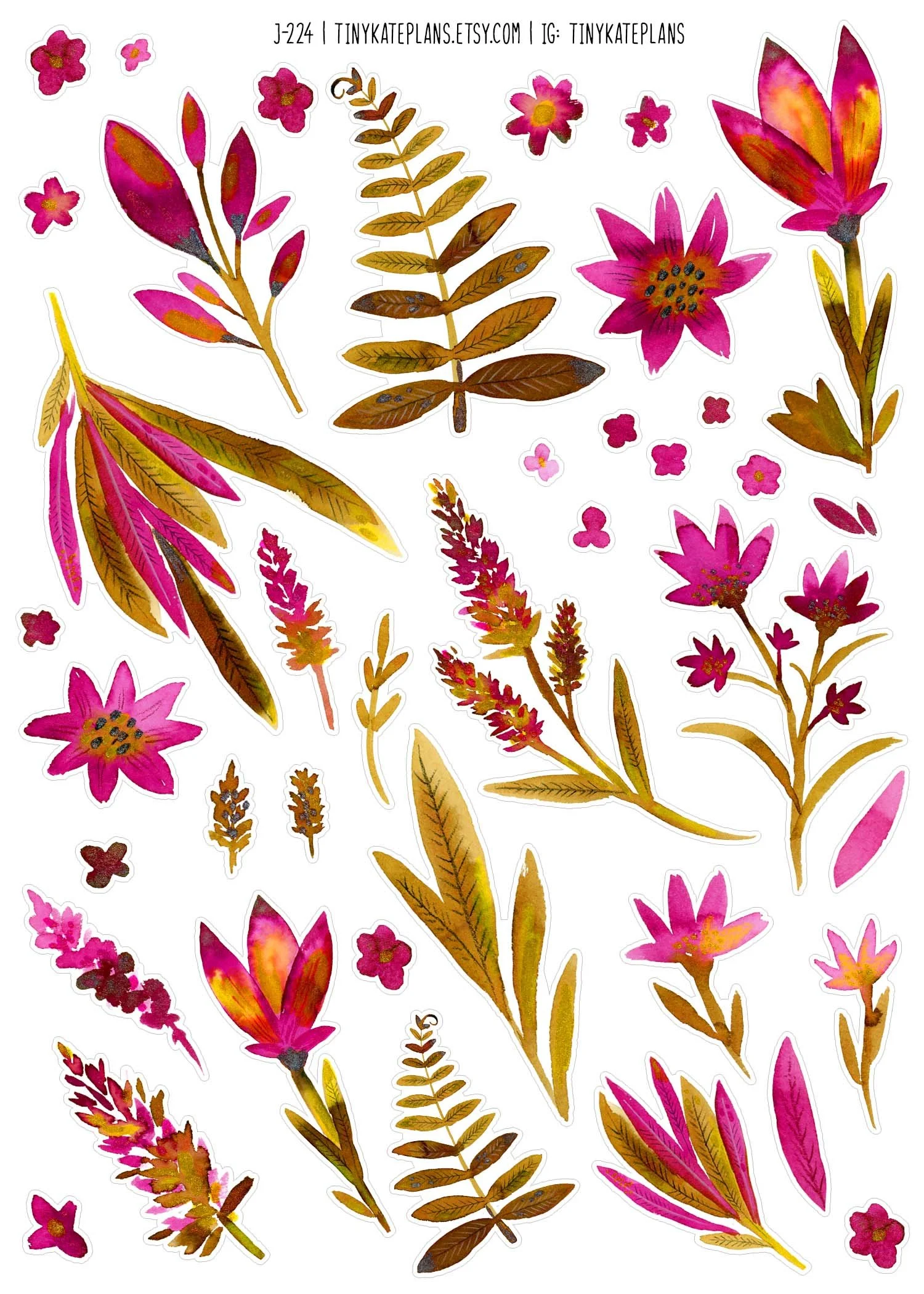 J-224 green and magenta florals 5x7.jpg