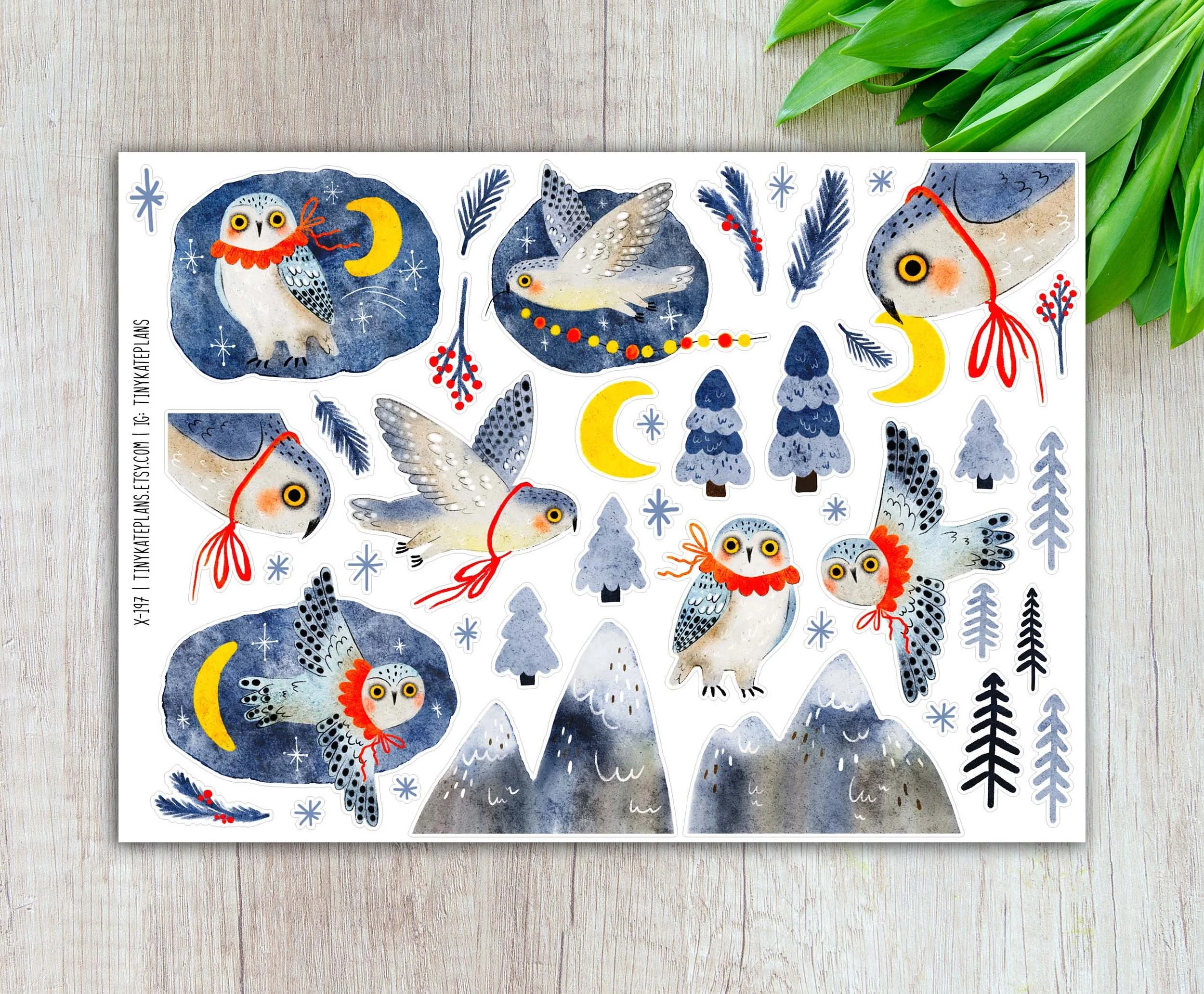 X-197 Snowy owls 5x7 etsy.jpg