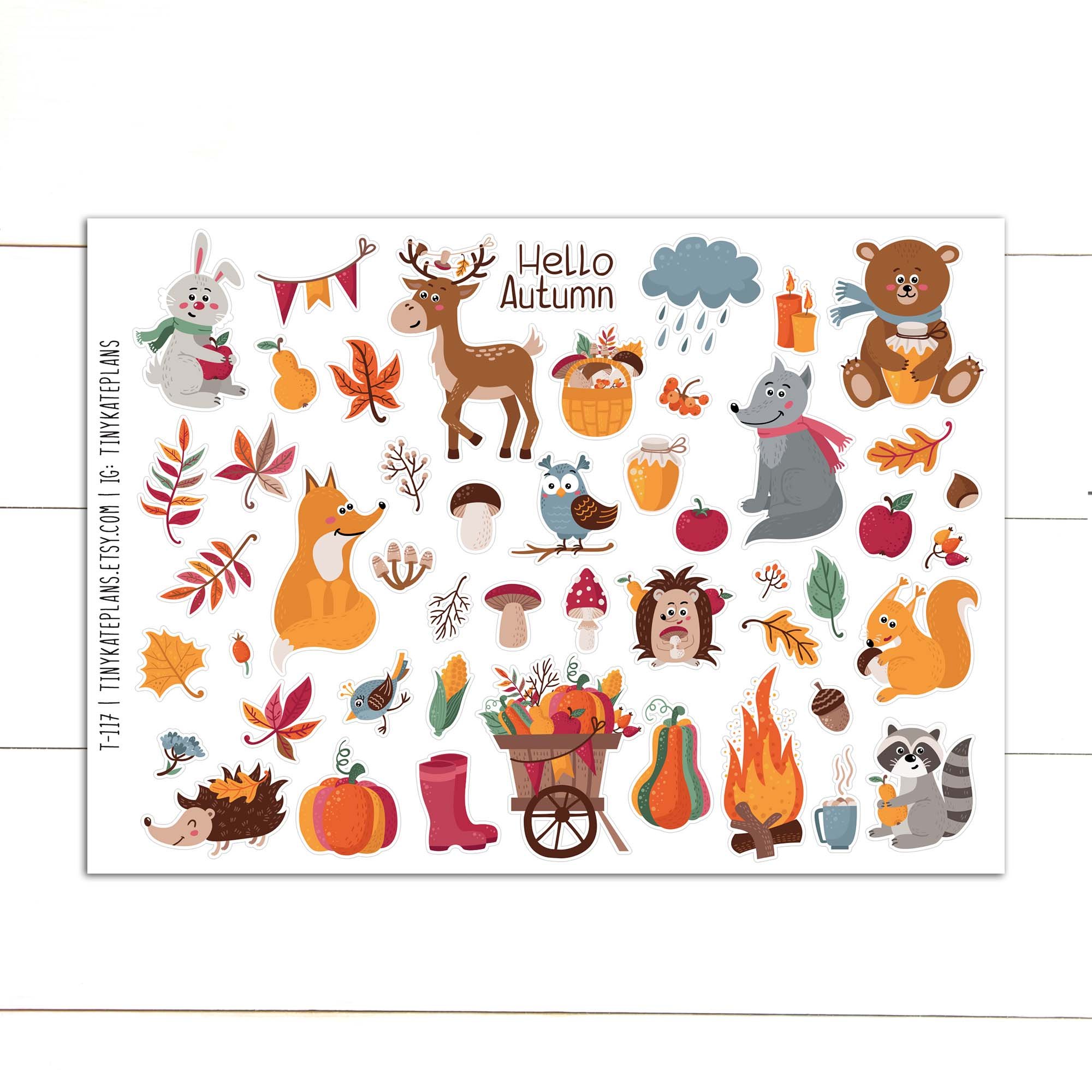 T-117 forest animals fall 5x7 etsy.jpg