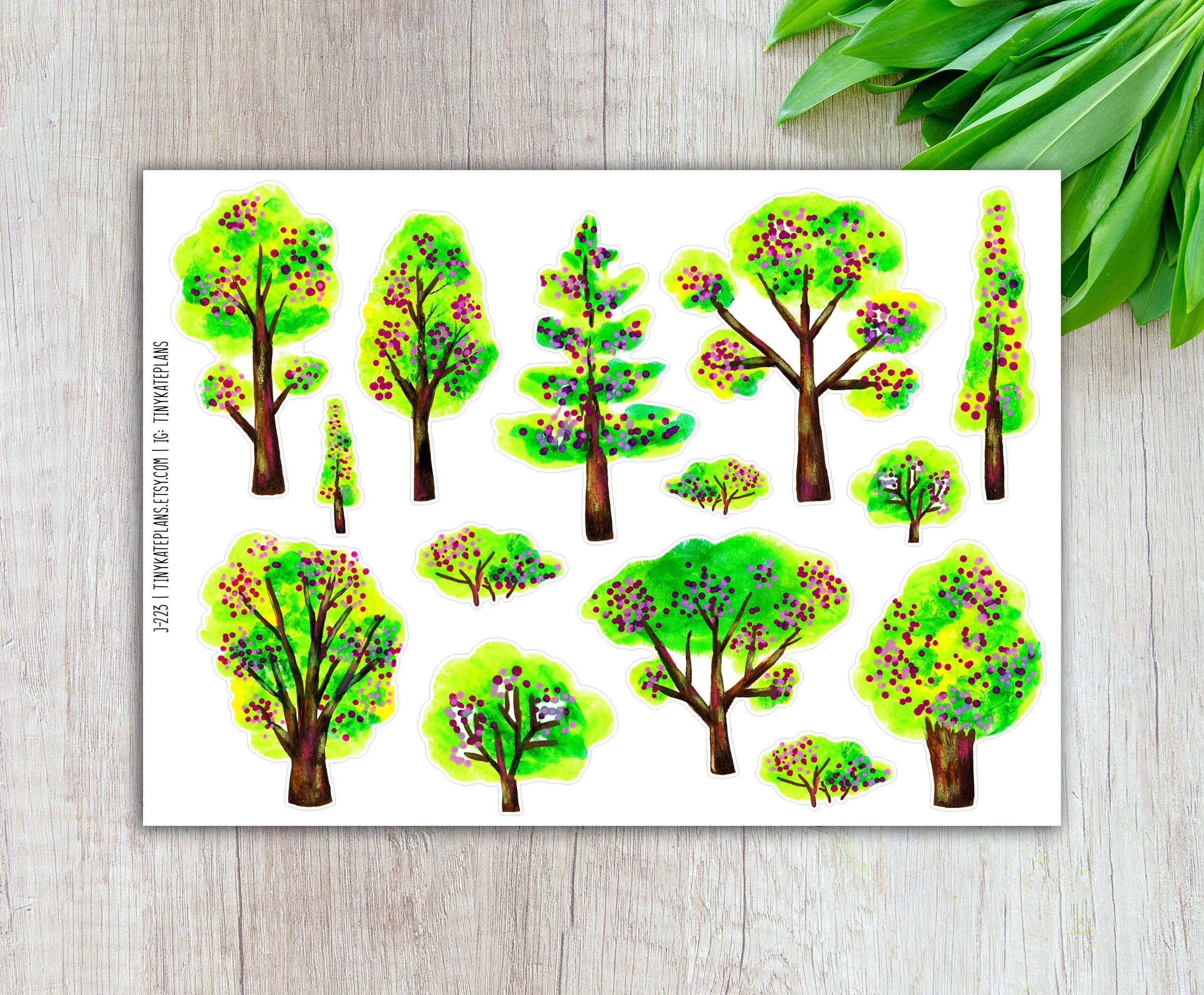 J-223 bright and green trees 5x7 etsy2.jpg