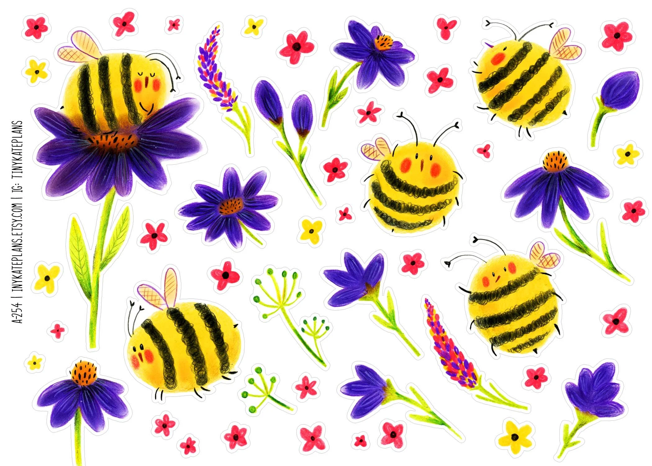 A-254 happy Bumblebees 5x7.jpg