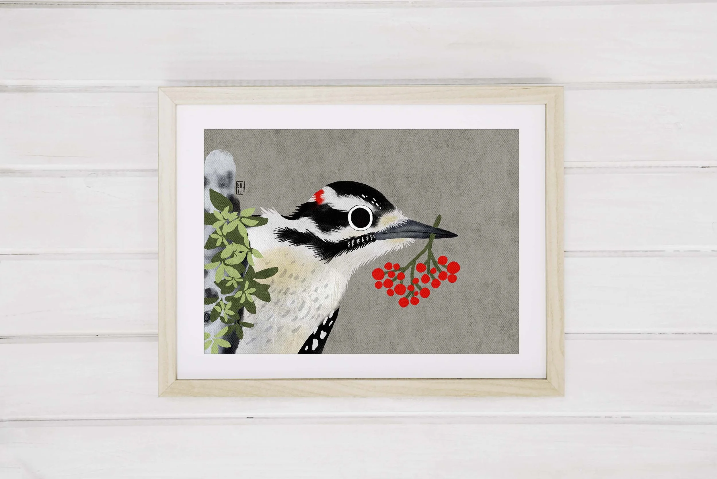 AP-148 downy woodpecker art print etsy horiz.jpg