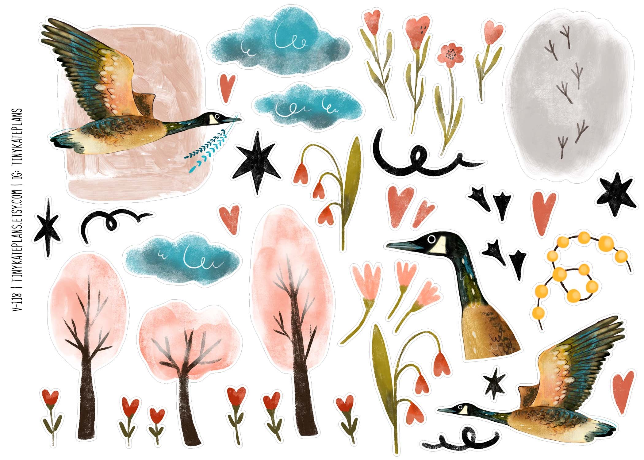 V-118 canada goose love 5x7.jpg