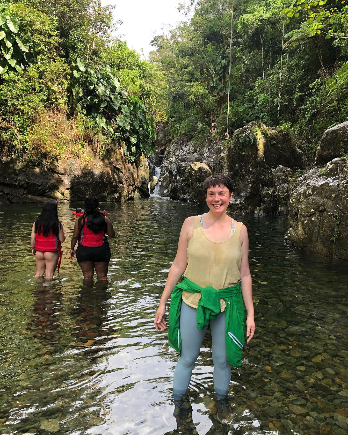 Charco Fr&iacute;o: a day in the rainforest spent hiking, swimming, cliff jumping, rock sliding, rope swinging, and plant id'ing 🌿