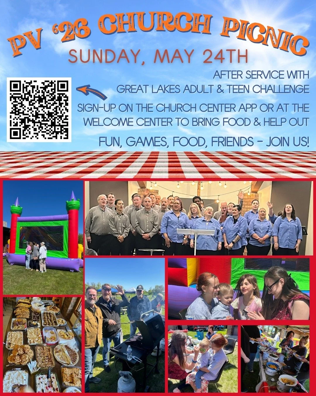 THIS SUNDAY ☀️🍔

Join us for a special service with Great Lakes Adult &amp; Teen Challenge as we hear their choir and powerful testimonies of life change. We can&rsquo;t wait to celebrate all God is doing through their ministry!

After service, stic
