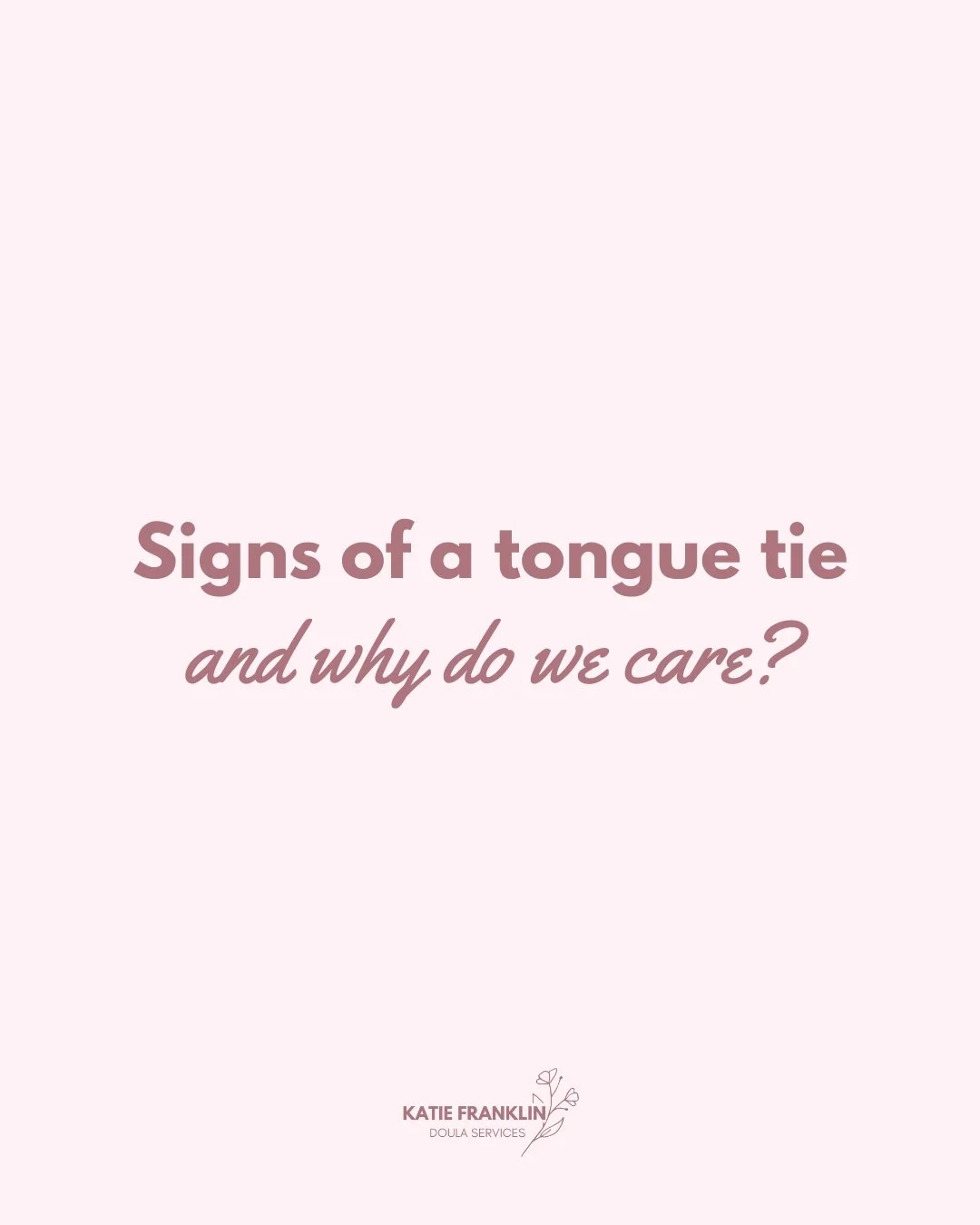 Tongue ties (or lip ties) are not uncommon and they also run in families. 
You can choose to not have a tie released but I like to help families identify the signs and then they can make the decision whether to pursue a diagnosis from a paediatric d