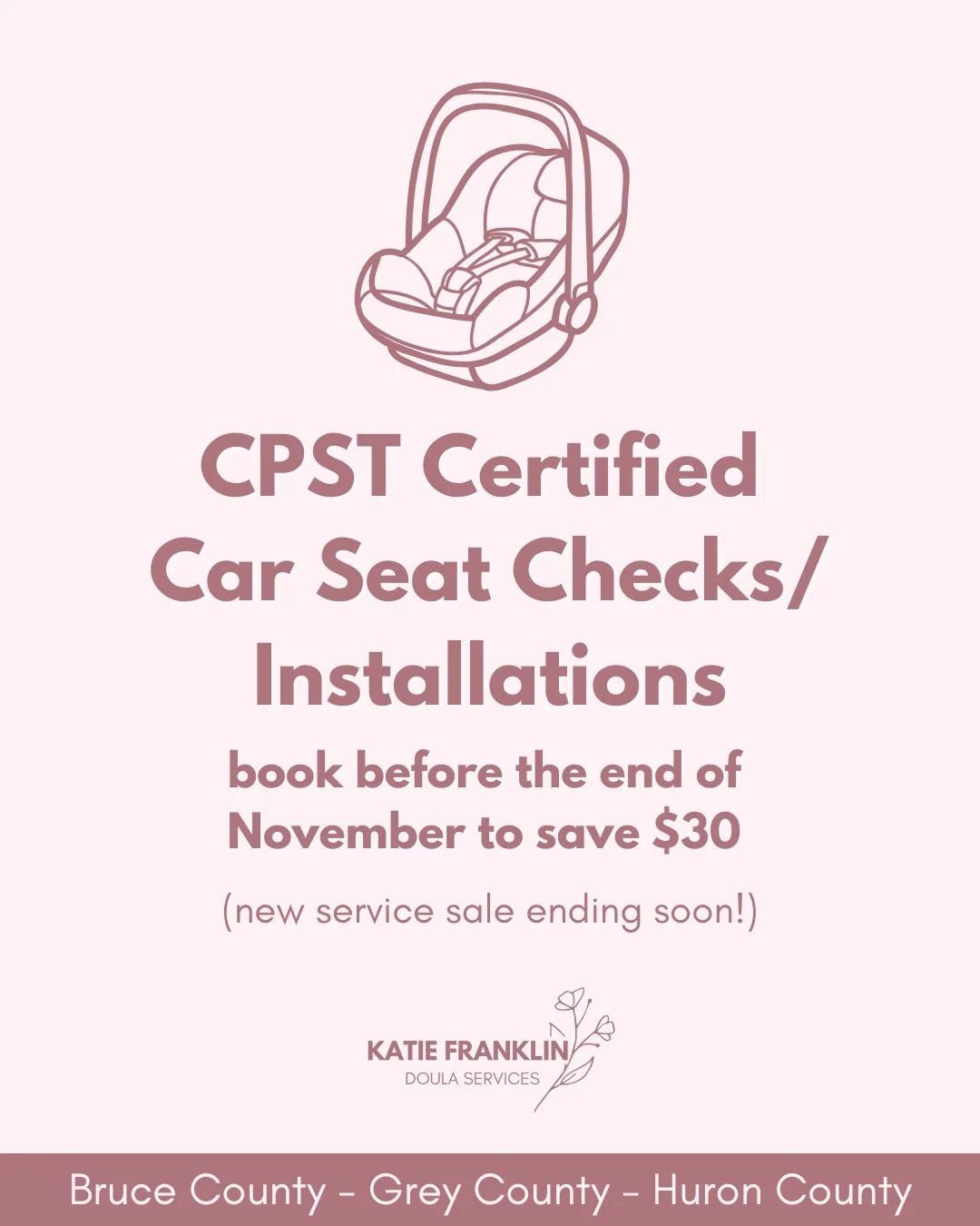 CPST Certified Car Seat Checks in Bruce, Grey &amp; Huron Counties.

Whether you are preparing to bring a little one home soon, or have a baby or toddler currently using a carseat, you CAN and SHOULD get a car seat check done.

Car seat manuals are c