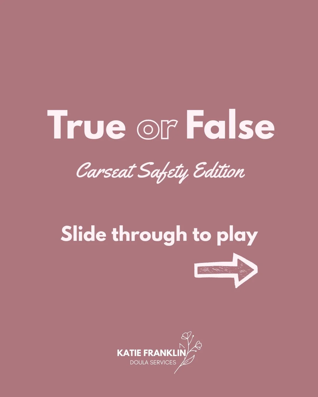 Book a car seat check to ensure your little one is riding as safely as possible.

So how many did you get right? Any of them surprise you?

Have any follow up questions? Let me know in the comments (someone else probably has the same question)

Visit