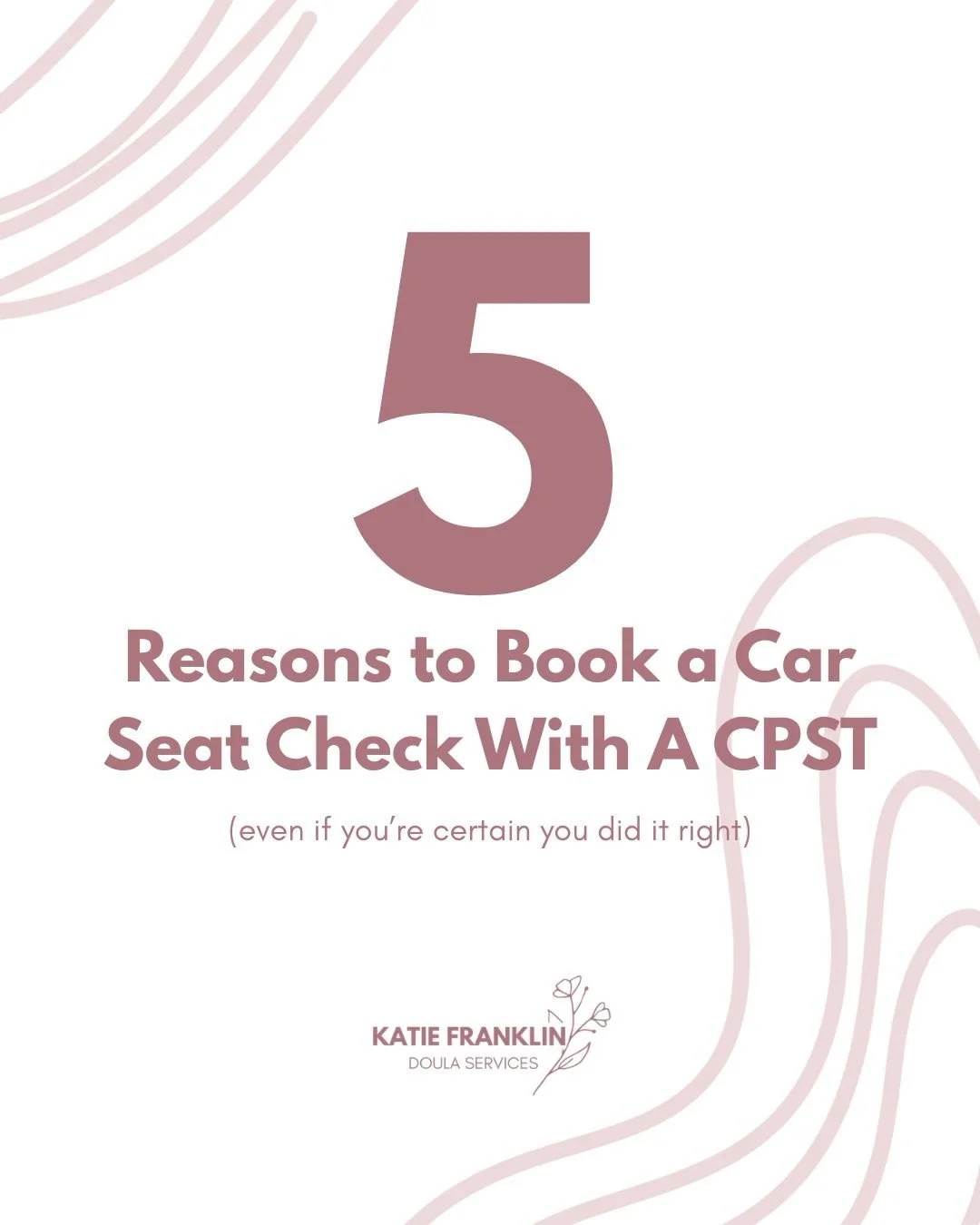 Booking a seat check isn&rsquo;t admitting you aren&rsquo;t capable&hellip; it&rsquo;s you going the extra step! 

A CPST is the best person to do a thorough check of your little one&rsquo;s car seat to ensure they are travelling as safely as possibl