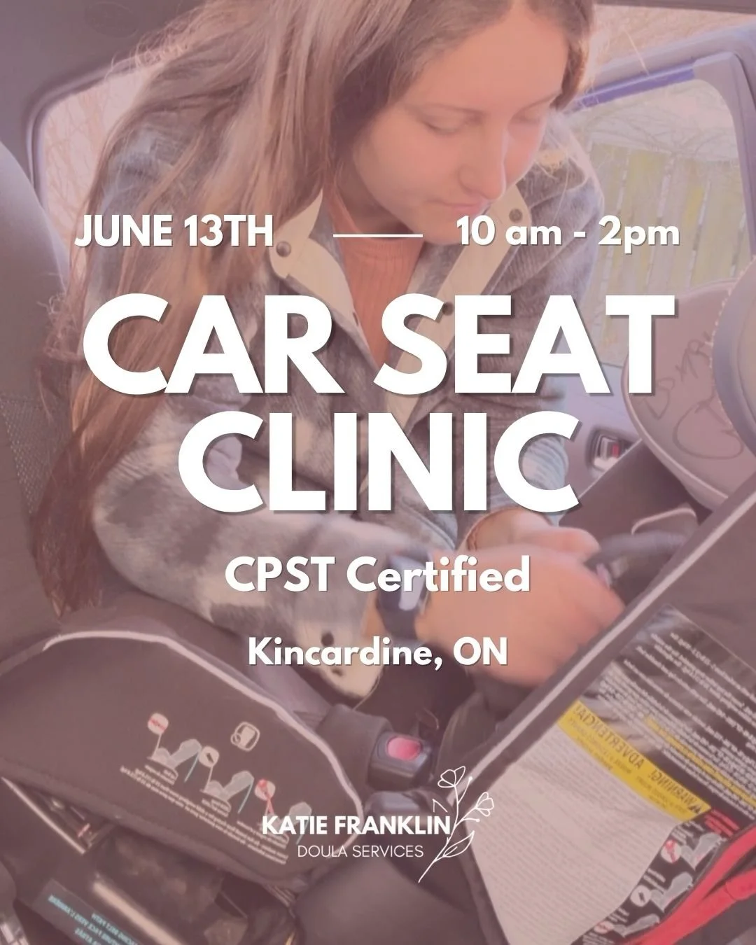 Car Seat Clinic! 

Pre-register by sending a DM to @katiefranklindoulaservices or by emailing hello@katiefranklindoulaservices.ca

(Limited spots available)

📍Lighthouse Chiropractic, Kincardine(back parking lot)
🗓️June 13th 2026
🕙 10am - 2pm 

Pa