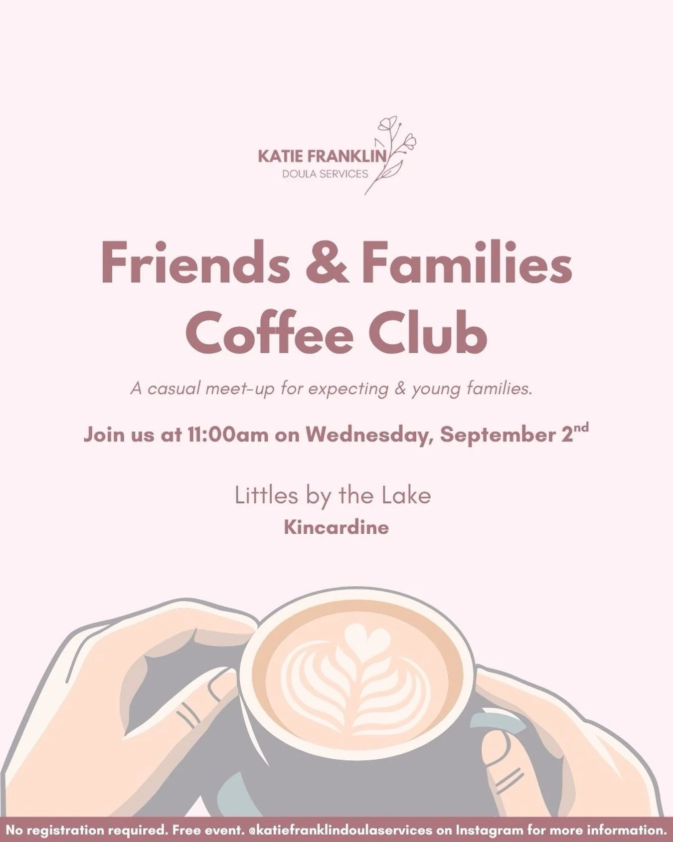 You asked, so I deliver. 

Kincardine families - coffee club is here! 

Join me on Wednesday, September 2nd for a cup of coffee and some chats. 

Open to all young and growing families in the Kincardine area. Bring your growing belly, your baby, your
