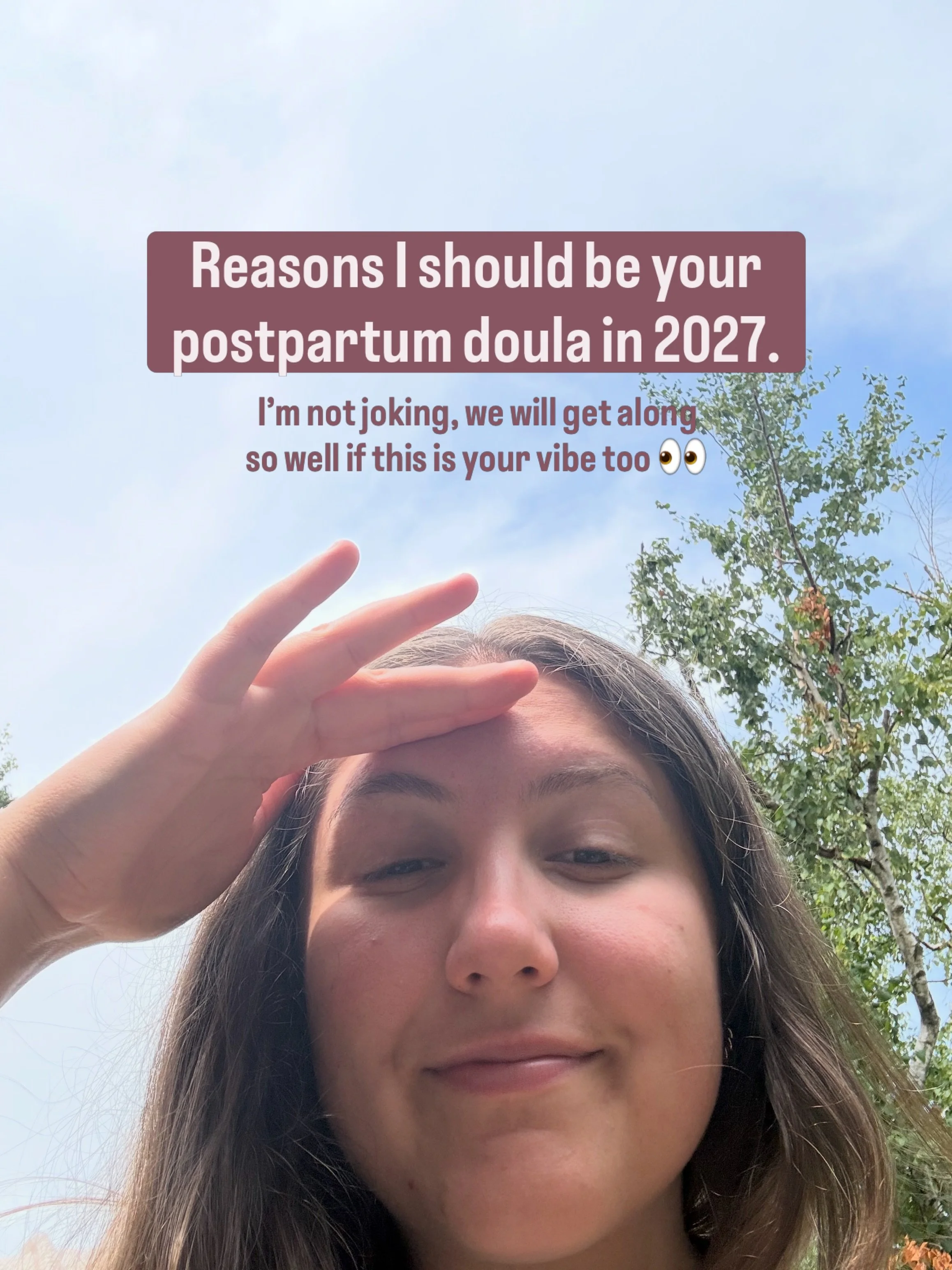 A huge part of support in postpartum is having someone you actually vibe with. 

I want to vibe with you just as much as you want to vibe with me. 

If this is you ^^ AND you&rsquo;re having a baby soon, let&rsquo;s chat about support in 2027.

Now b
