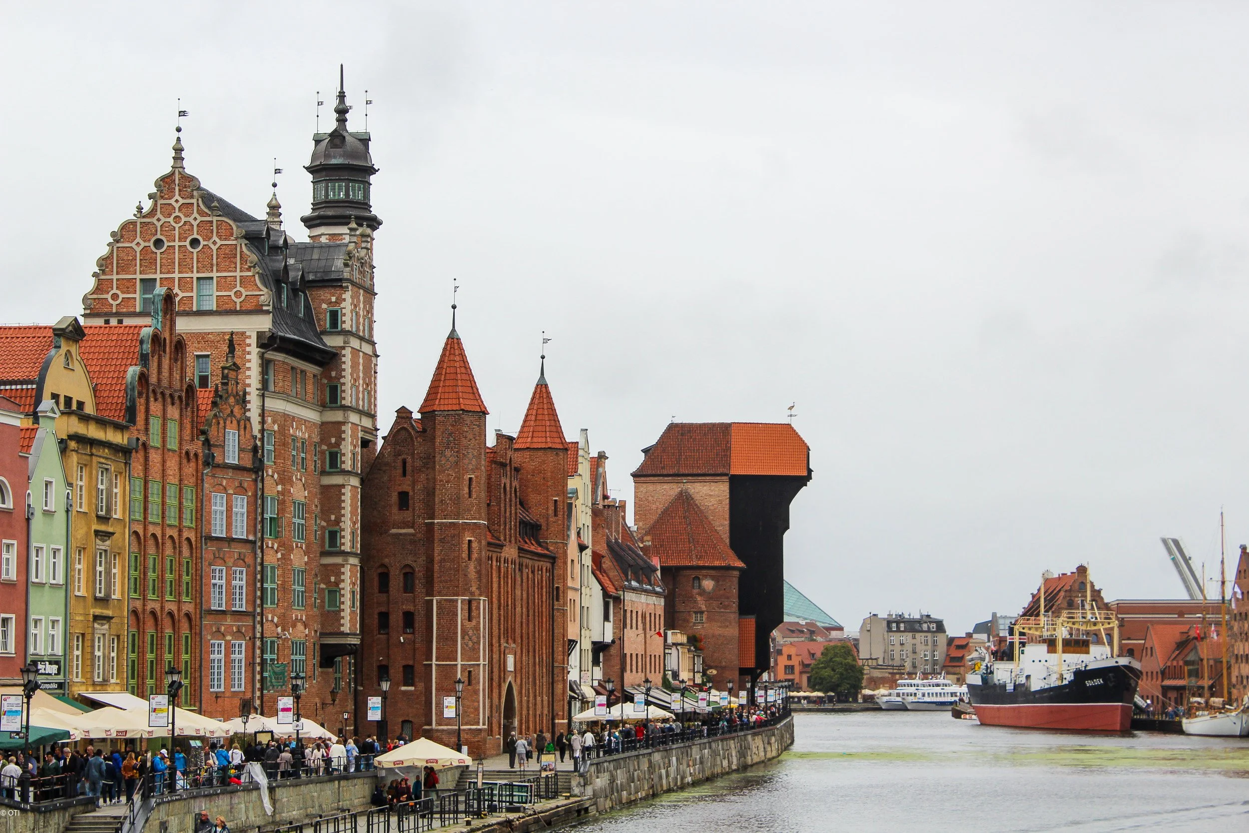Motlawa River in Gdańsk, Poland