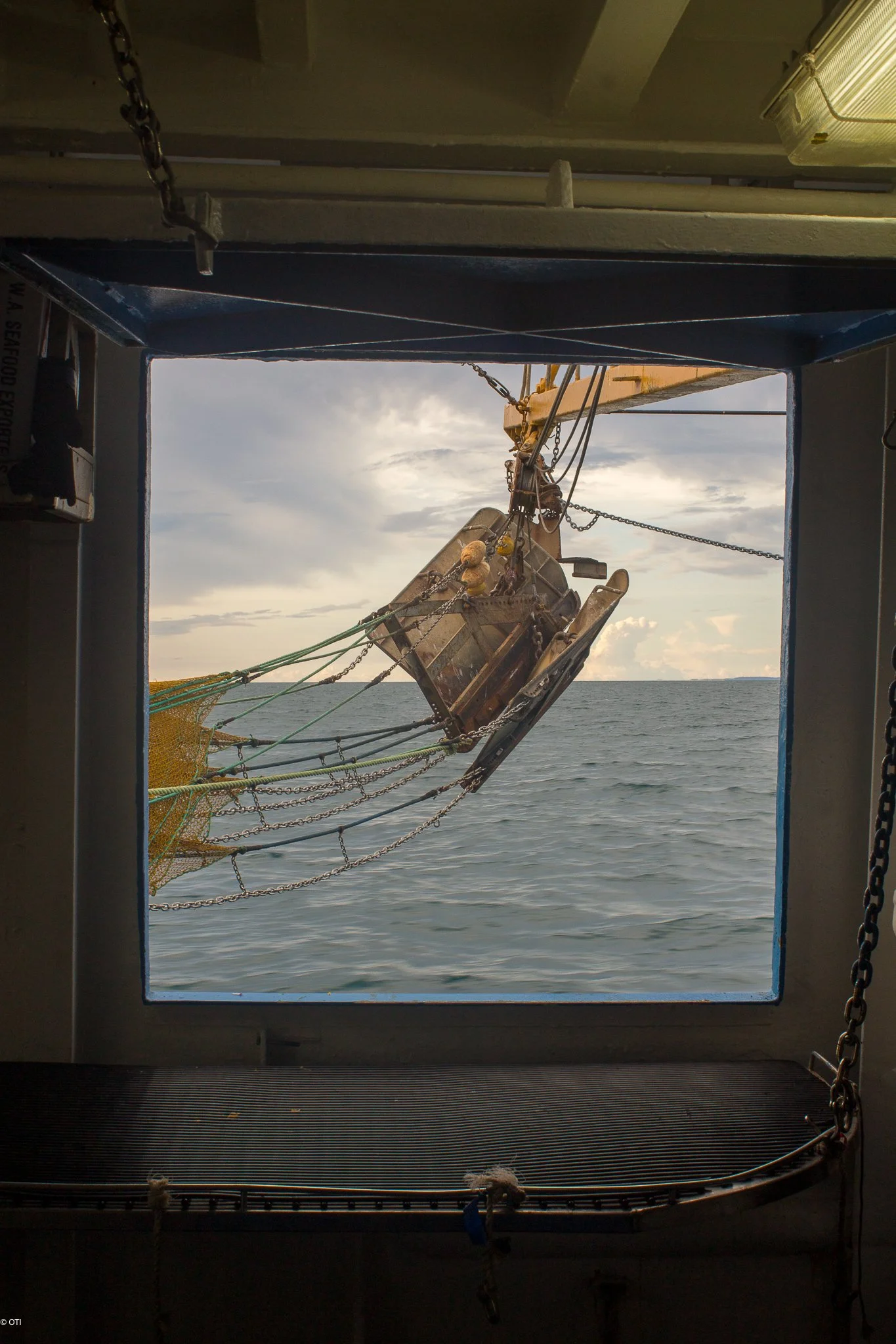 At work on the Timor Sea.