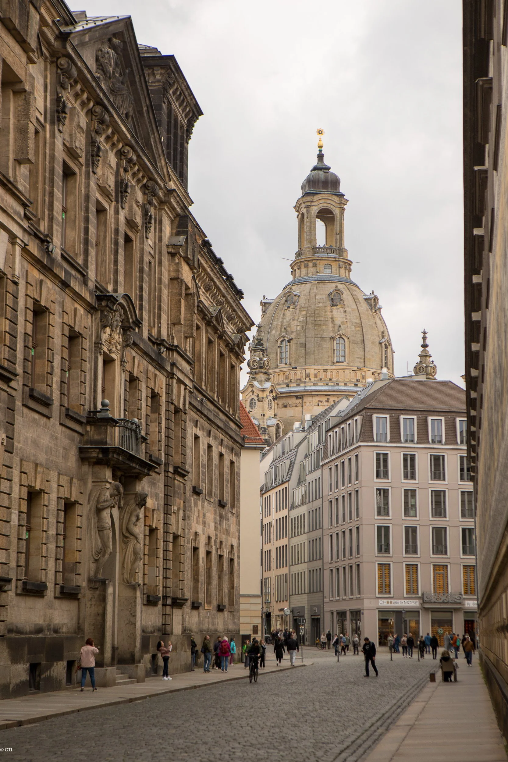 Augustusstraße in Dresden, Germany.