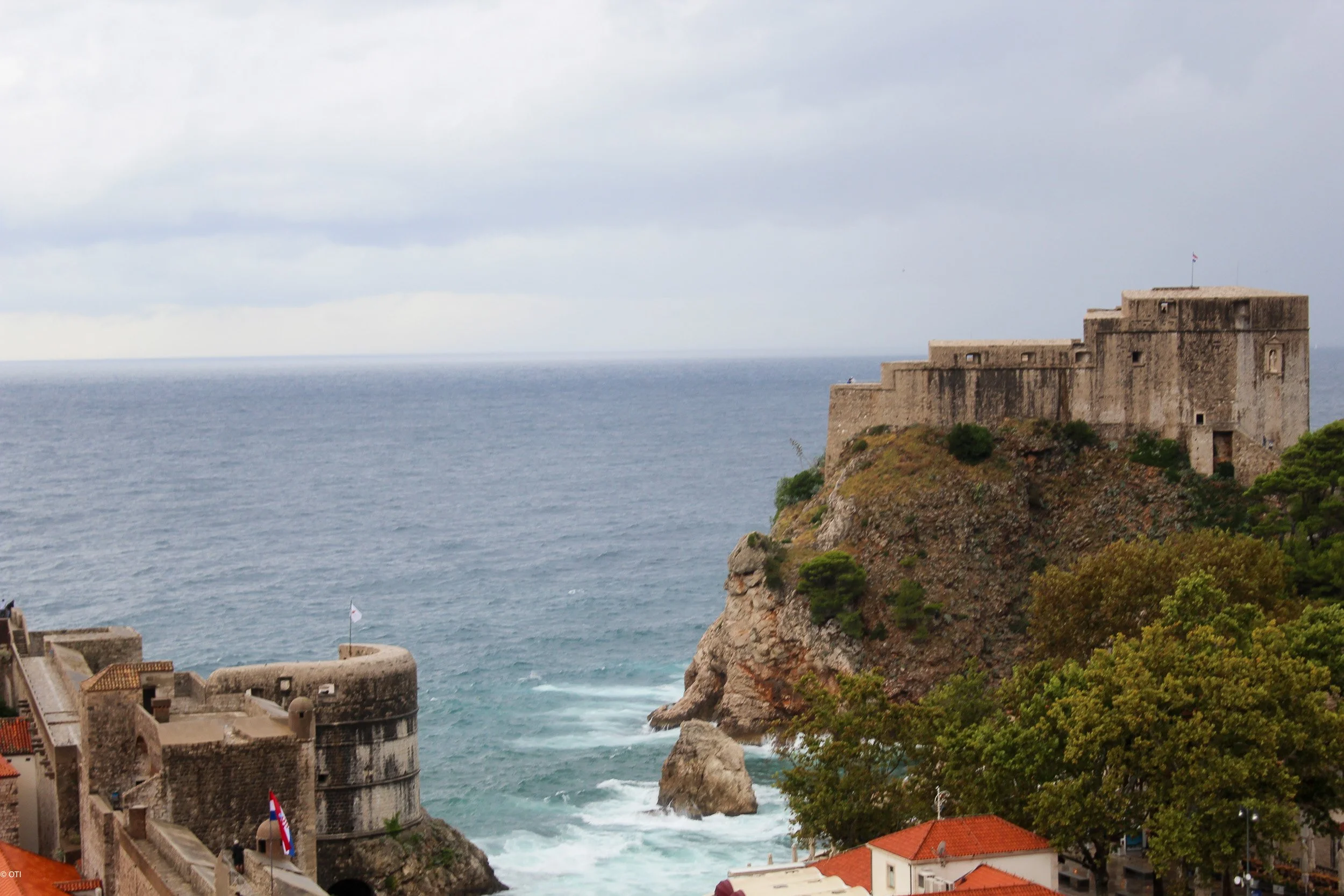 Lovrjenac Fortress and Bokar Tower in Dubrovnik, Croatia.