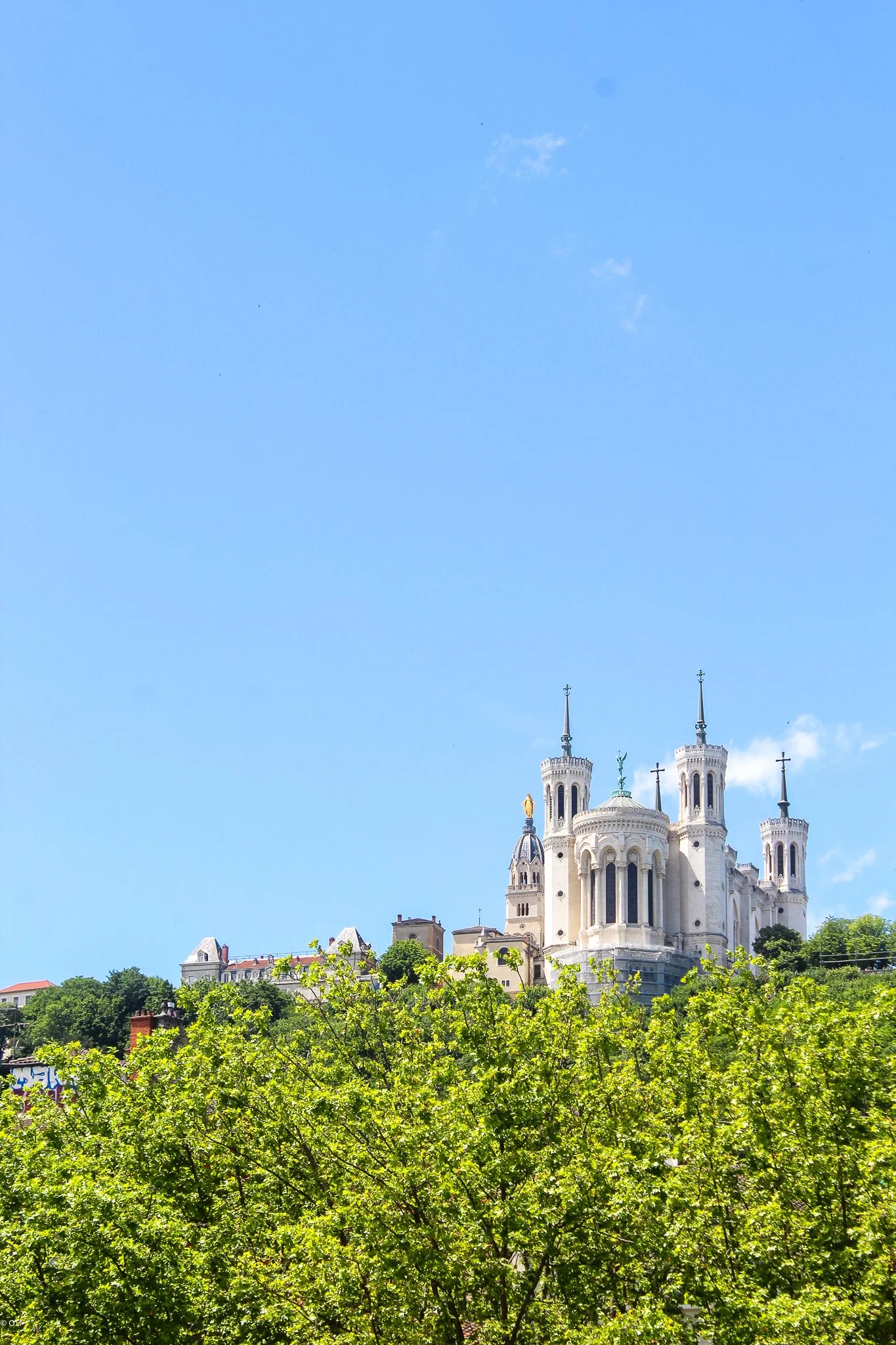 Basilica of Notre Dame of Fourvière in Lyon, France.
