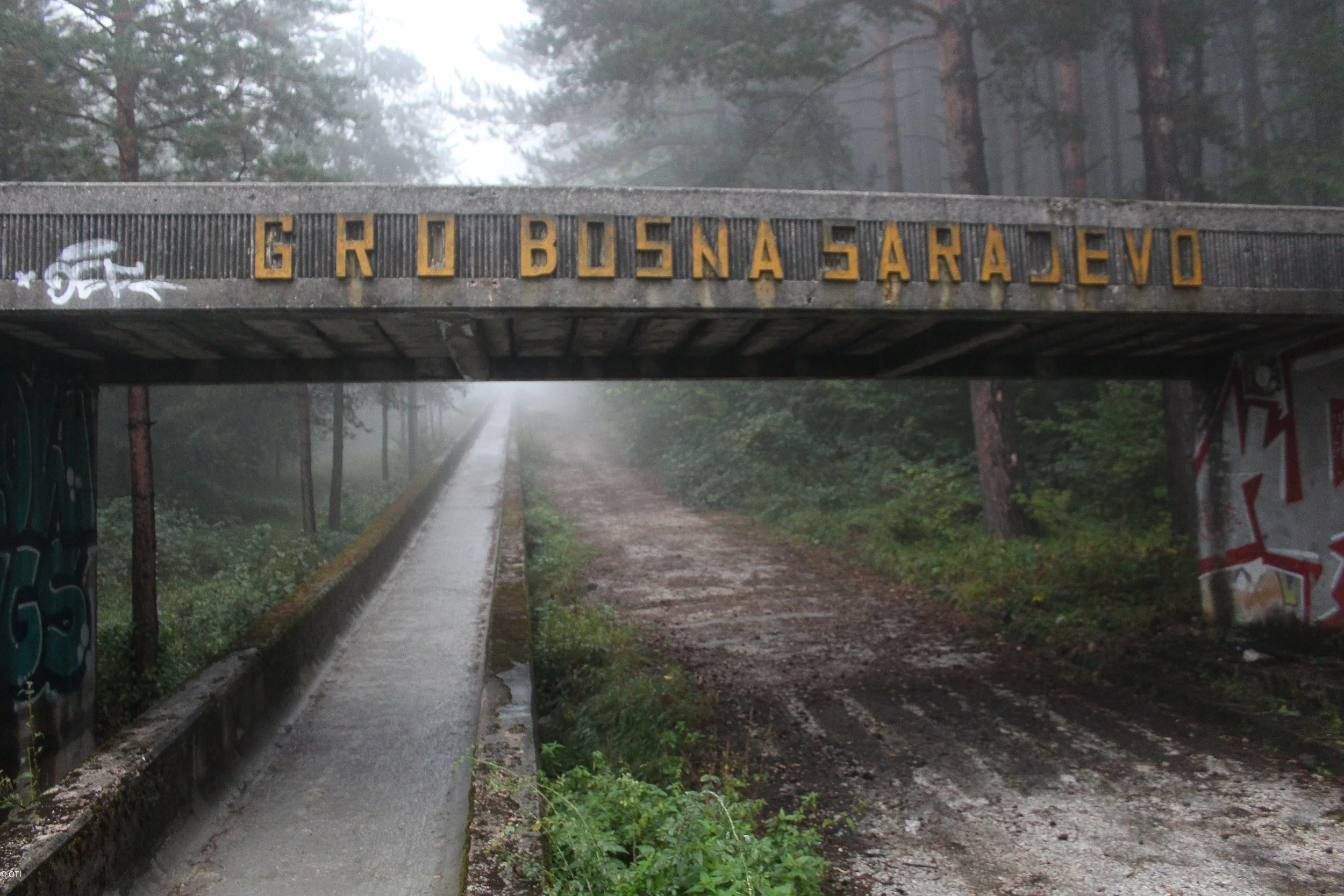 1984 Olympic Bobsled Track in Sarajevo, Bosnia and Herzegovina.