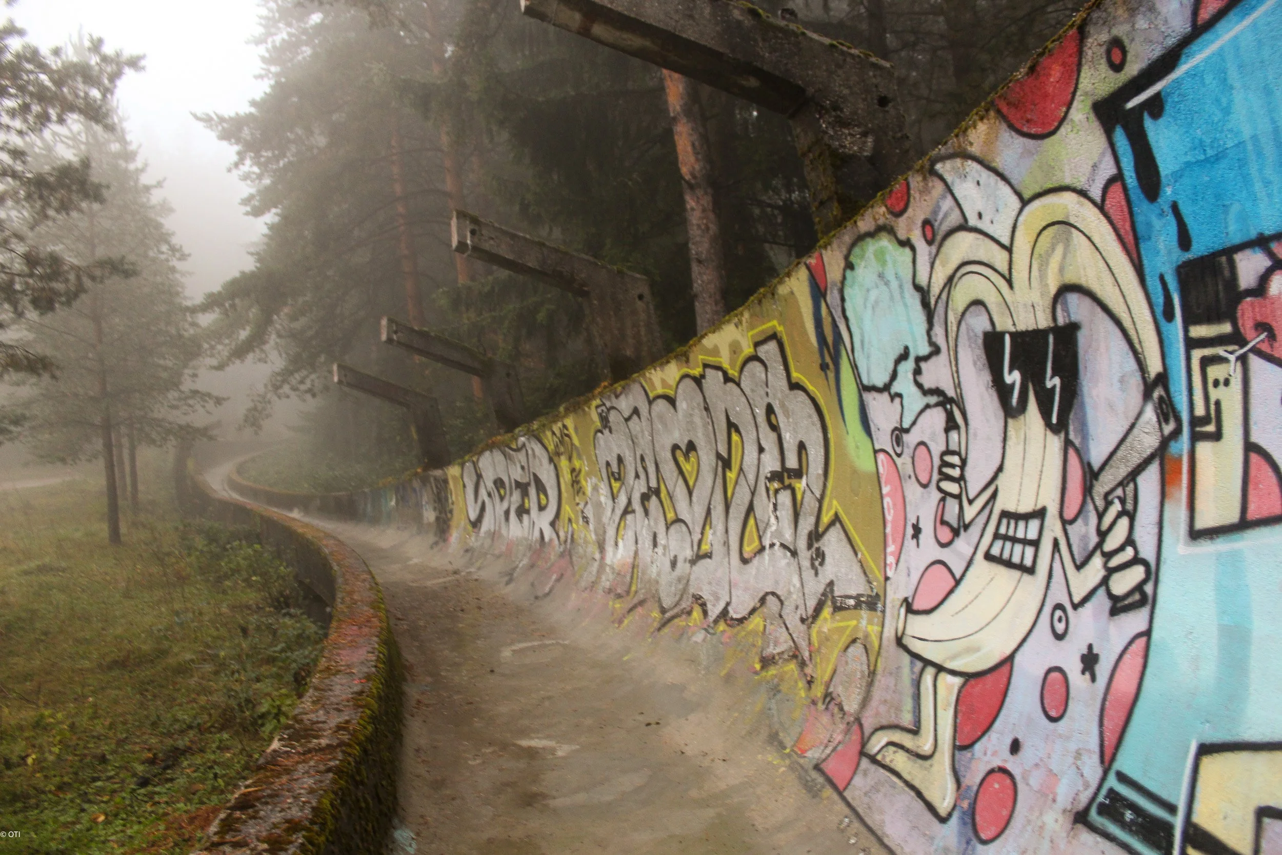 1984 Olympic Bobsled Track in Sarajevo, Bosnia and Herzegovina.