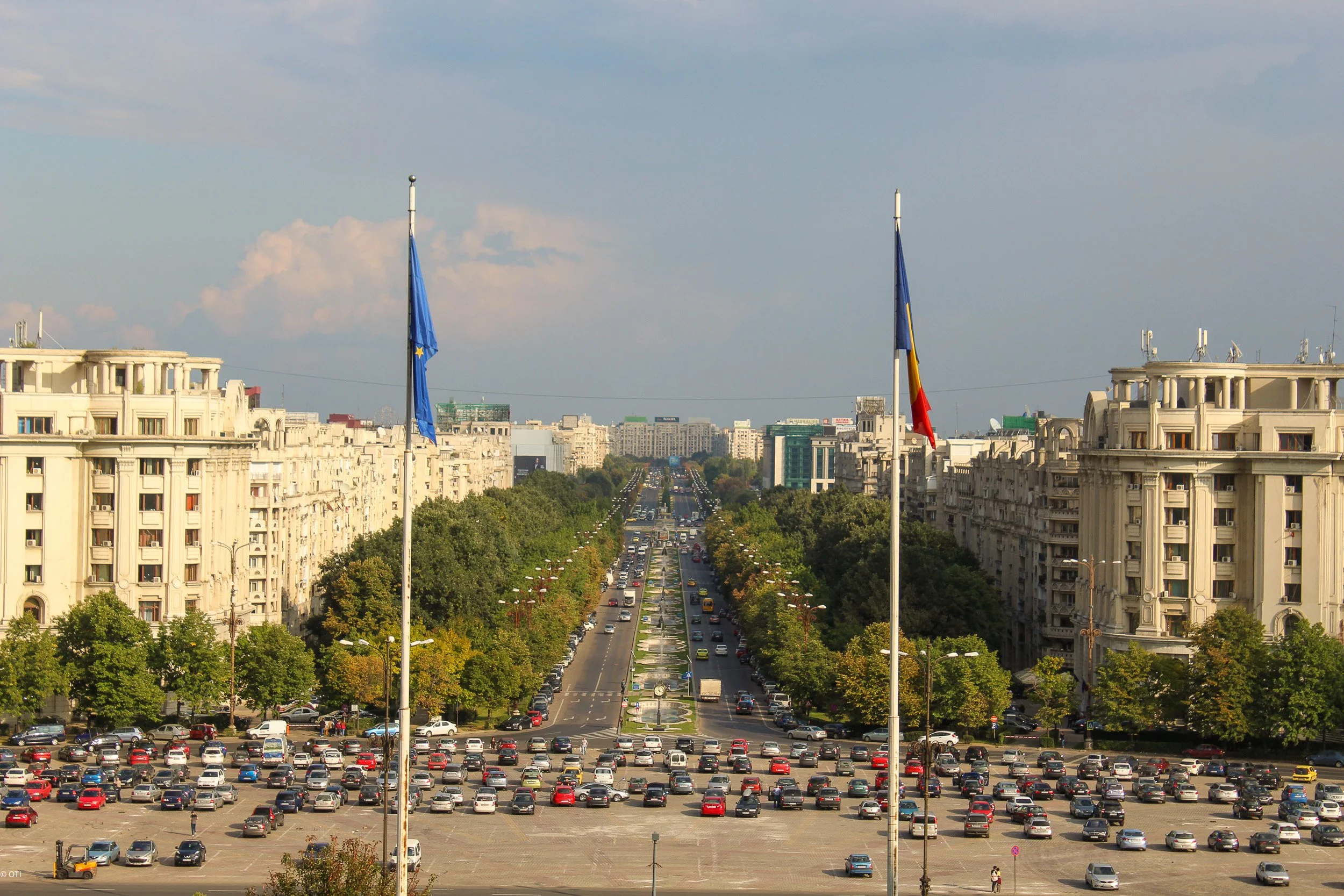 Constitution Square in Bucharest, Romania