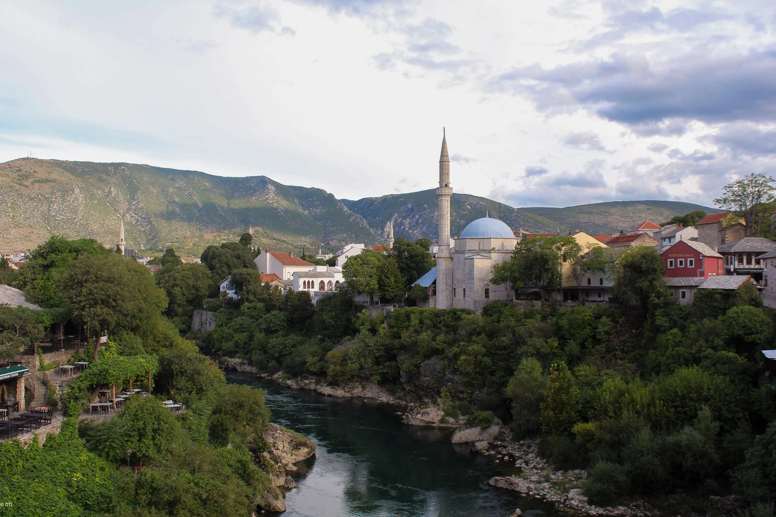 Neretva River in Mostar, Bosnia and Herzegovina.