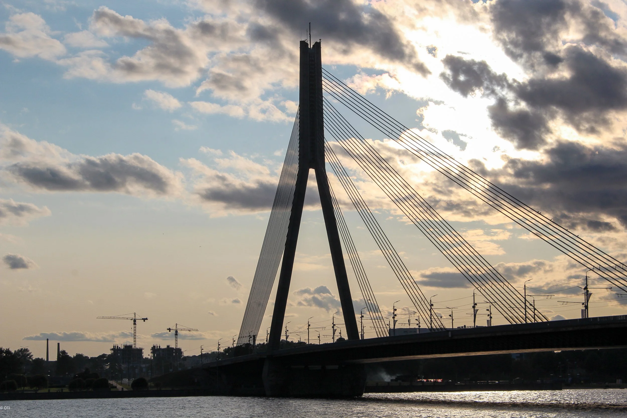 Vanšu Bridge in Riga, Latvia