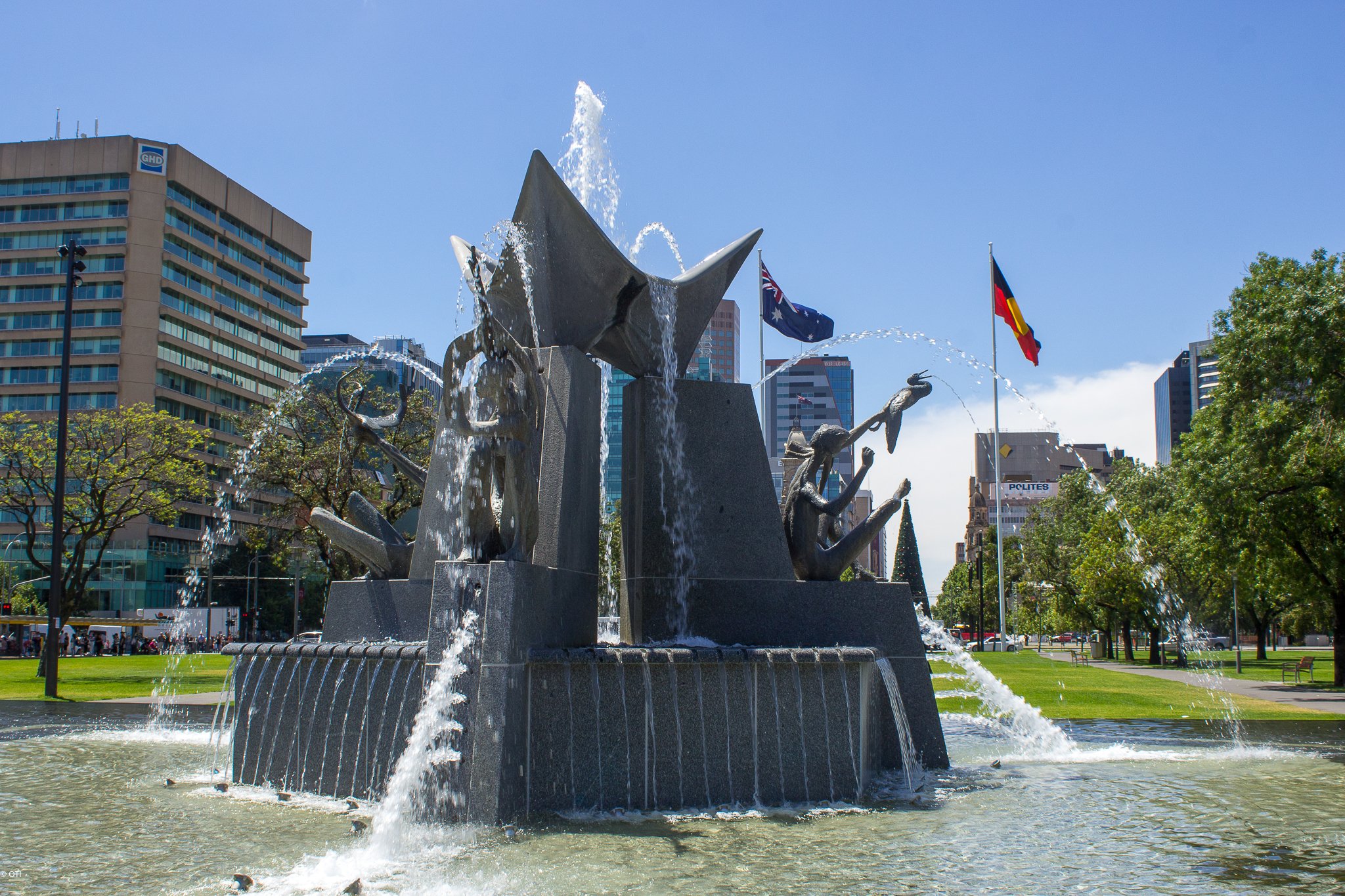 Three Rivers Fountain in Adelaide, South Australia