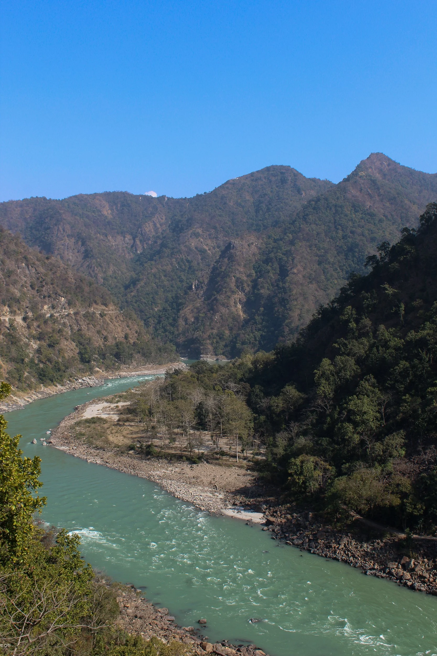 Ganges River in Rishikesh, India.