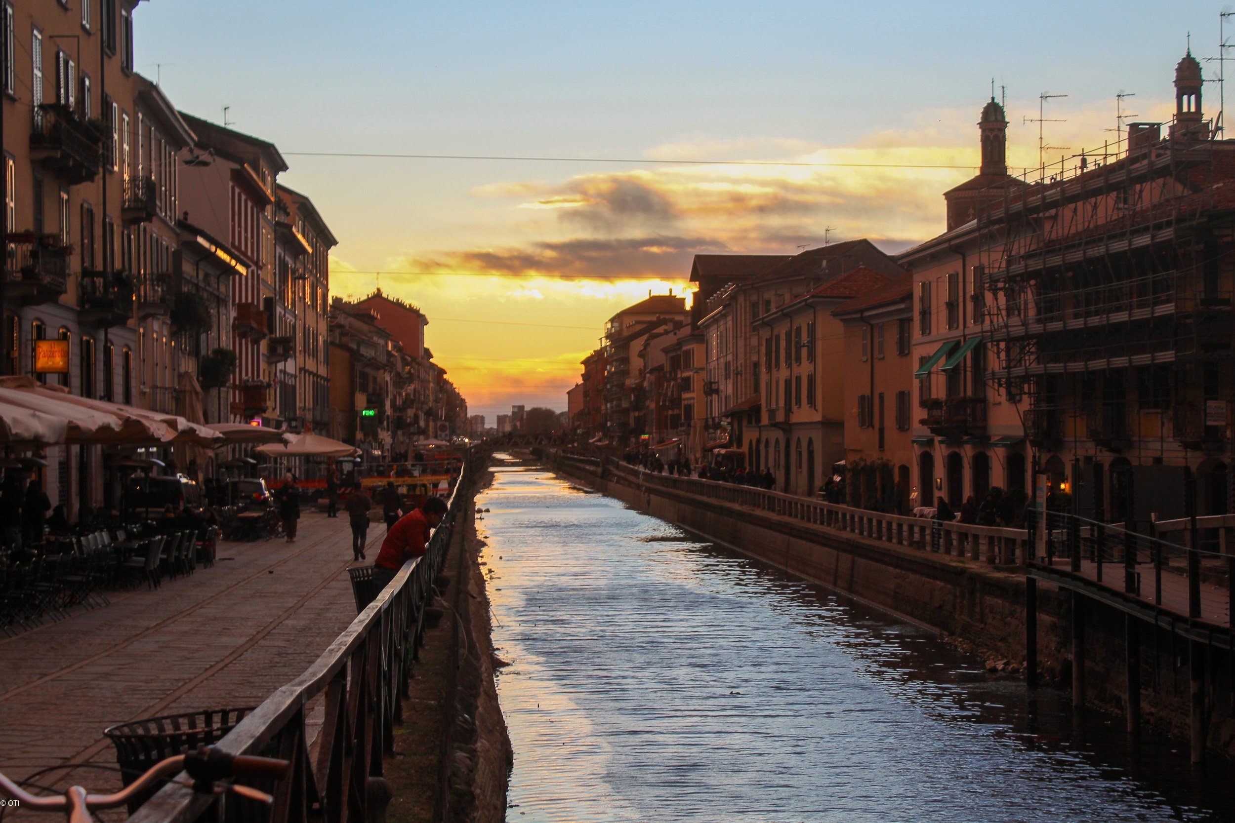 Naviglio Grande in Milan, Italy.